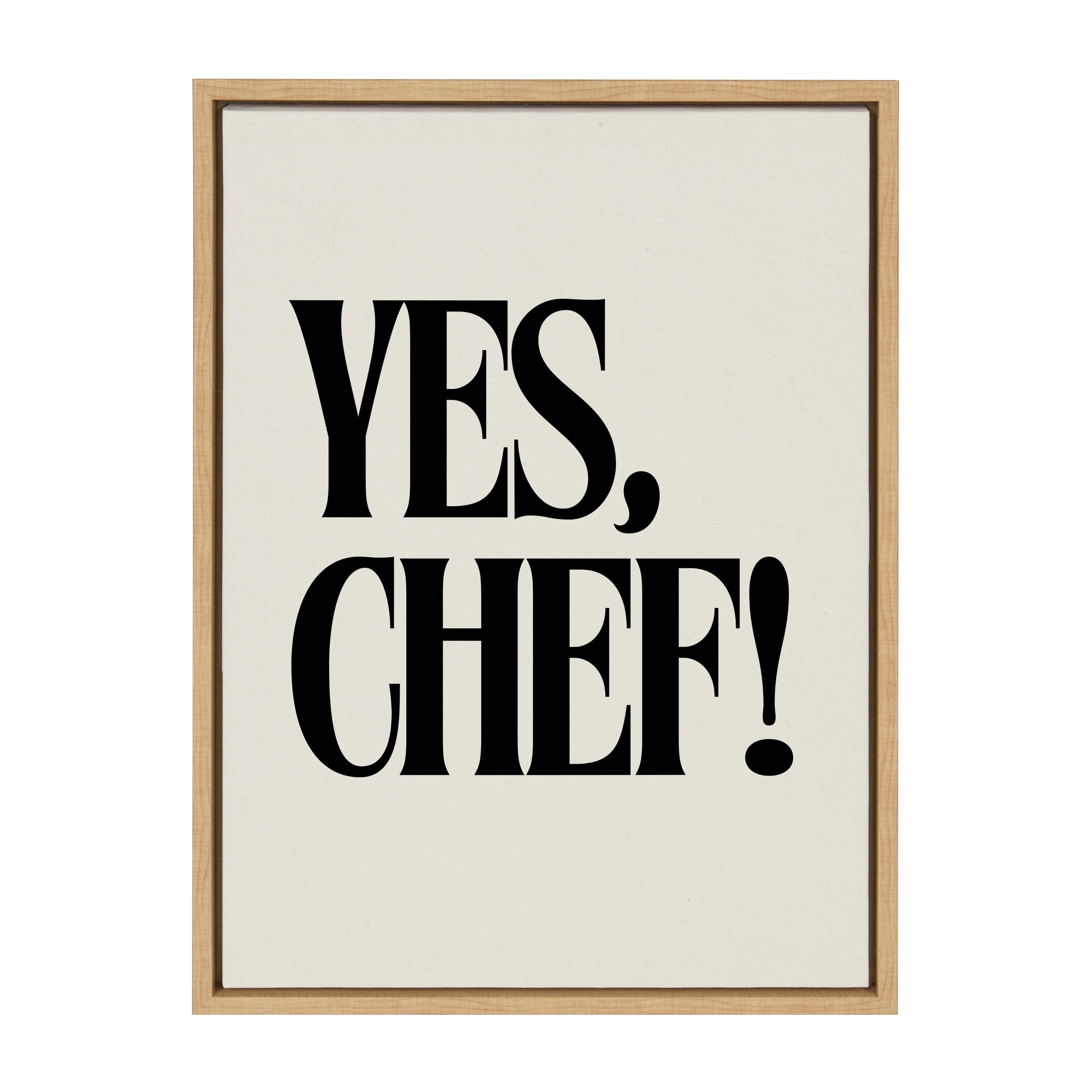 Sylvie Yes Chef Framed Canvas by Saint and Sailor Studios