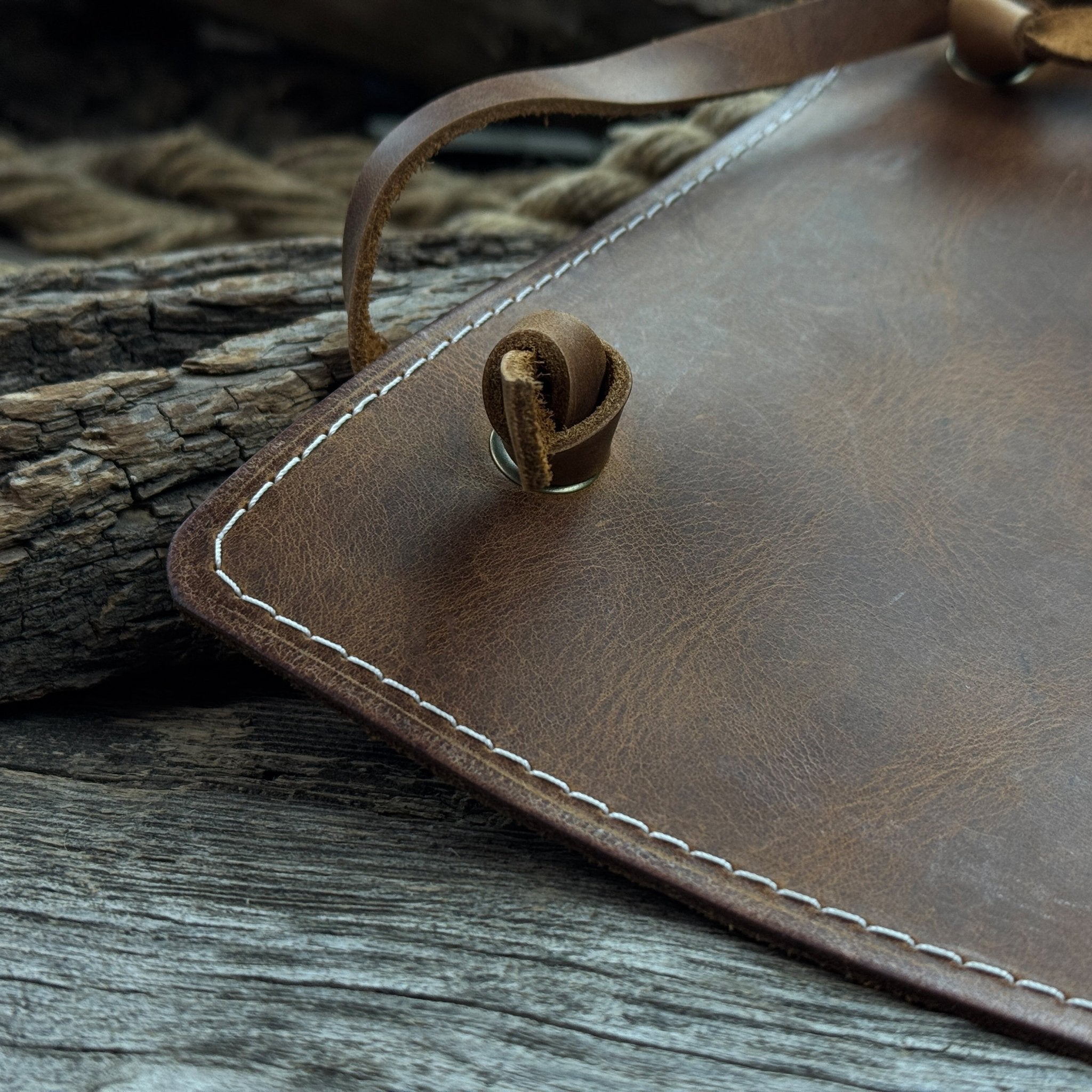 Leather Breast Plate with Adjustable Belt for Carving by Sharky Forged Steel Tools