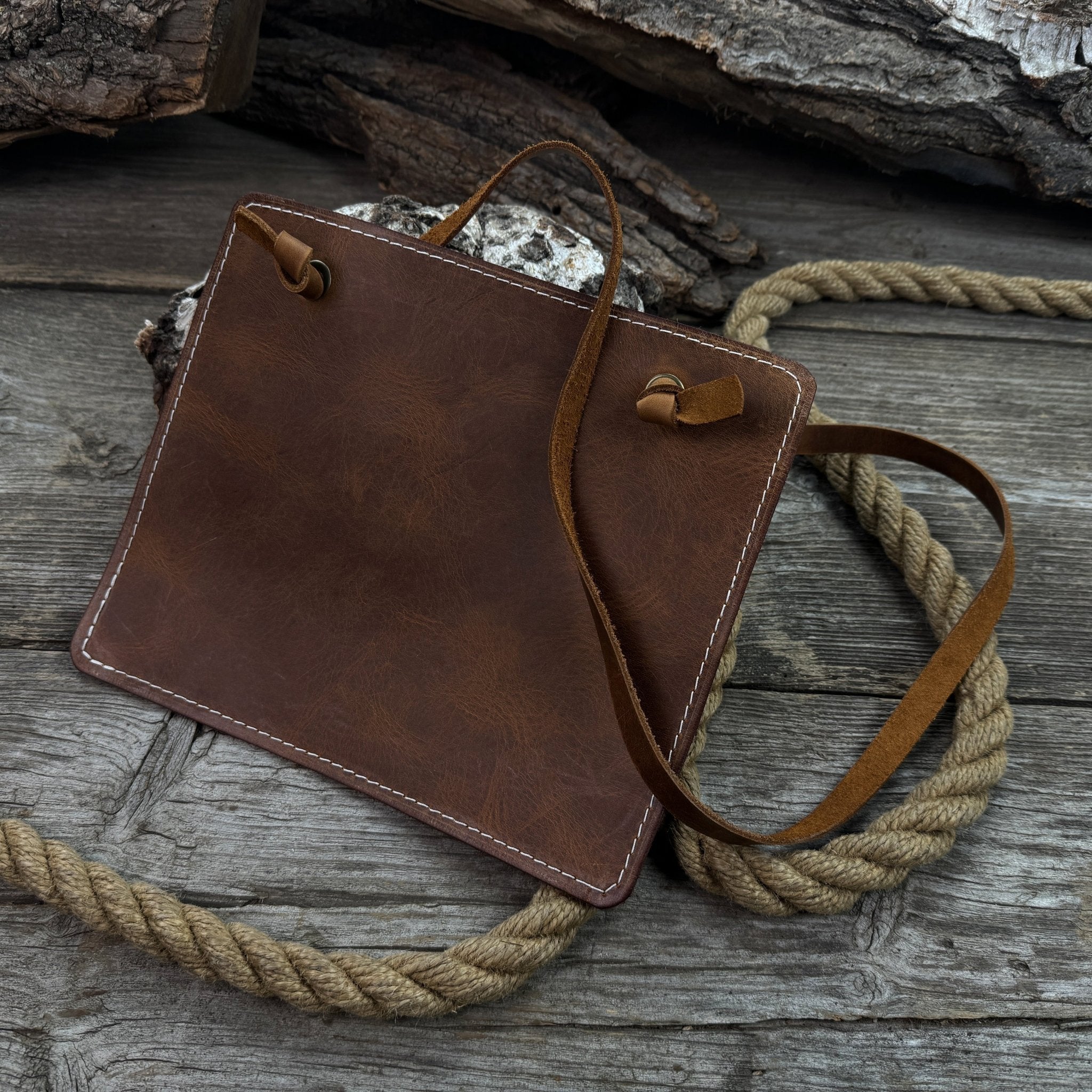 Leather Breast Plate with Adjustable Belt for Carving by Sharky Forged Steel Tools