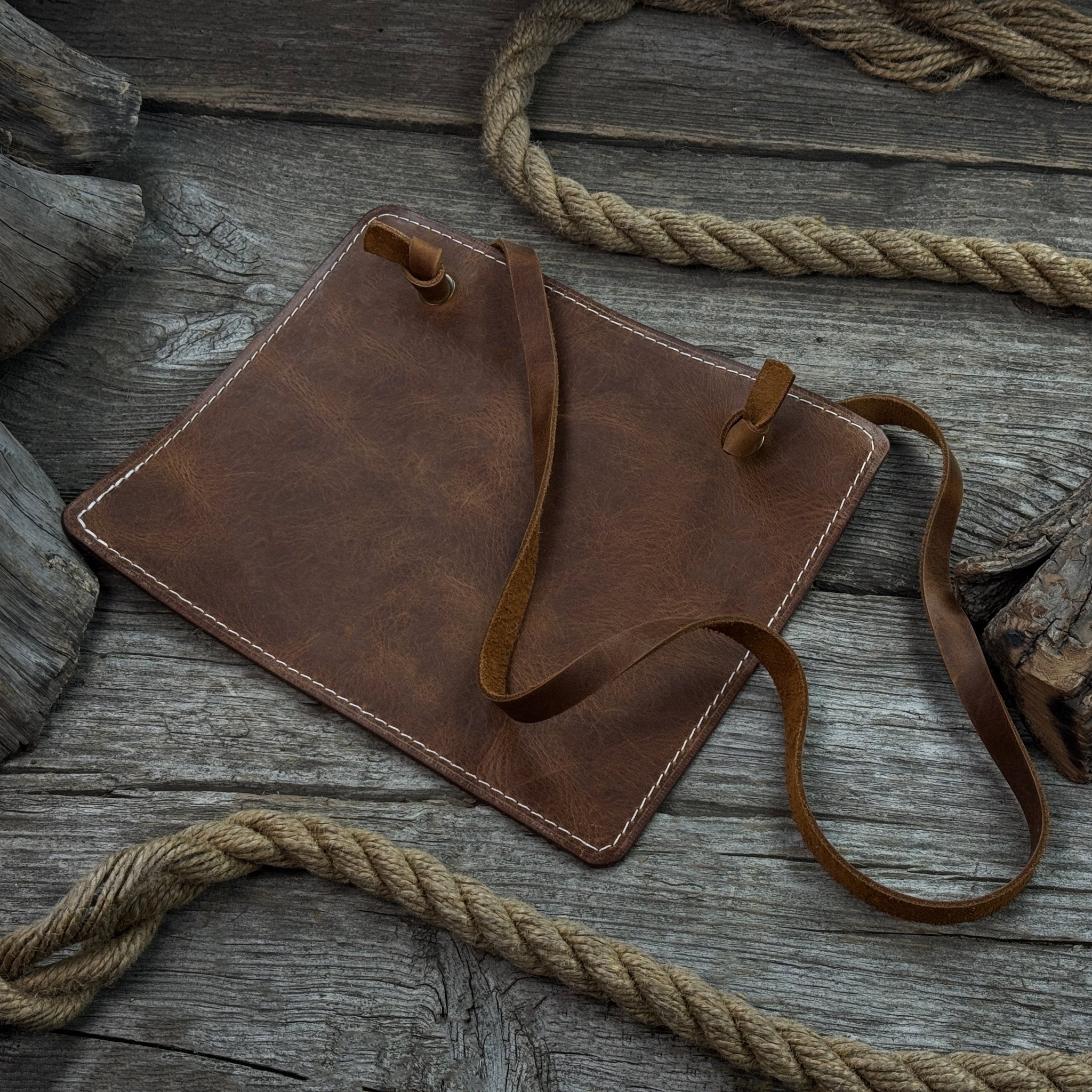 Leather Breast Plate with Adjustable Belt for Carving by Sharky Forged Steel Tools
