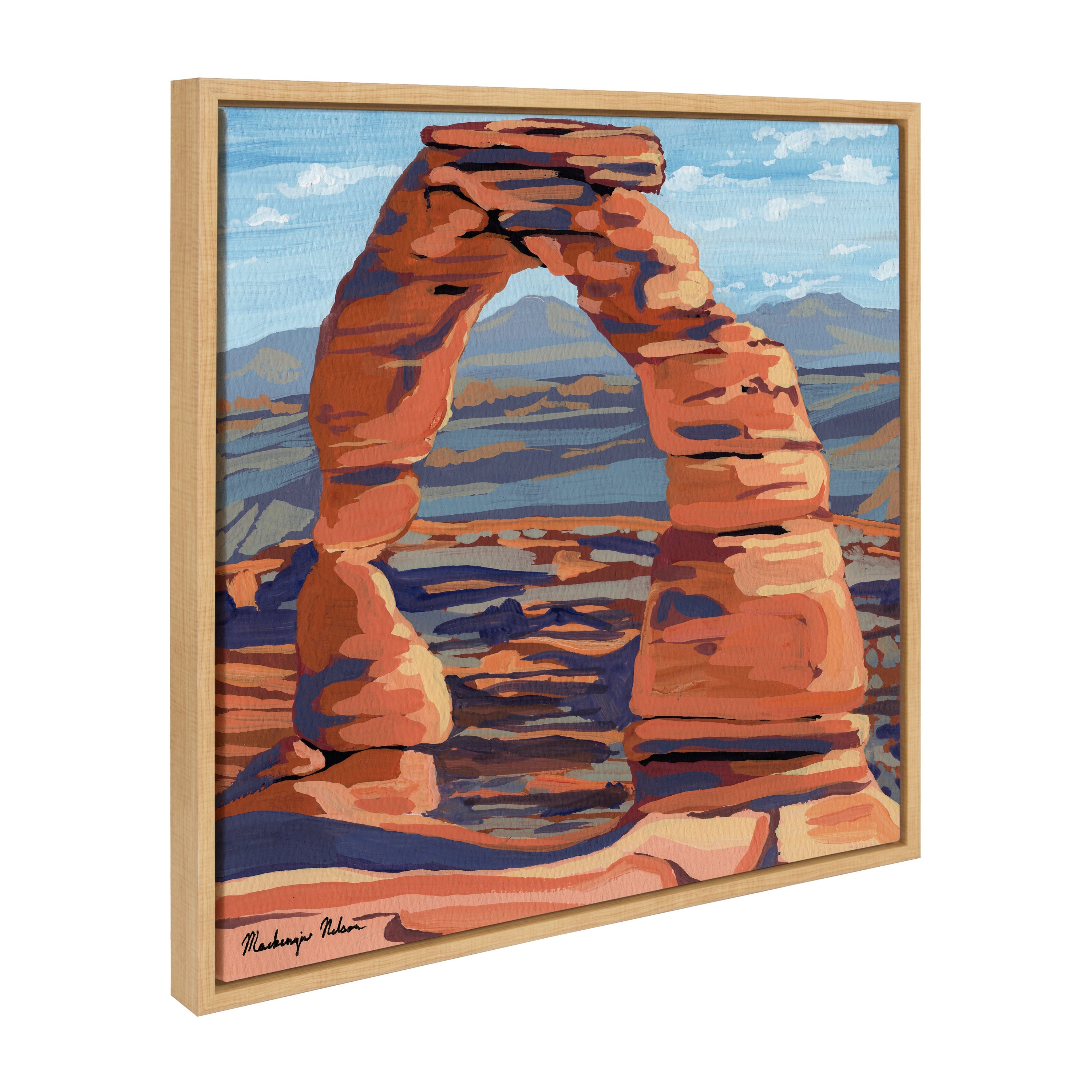 Sylvie Arches desert landscape art print on floating frame
