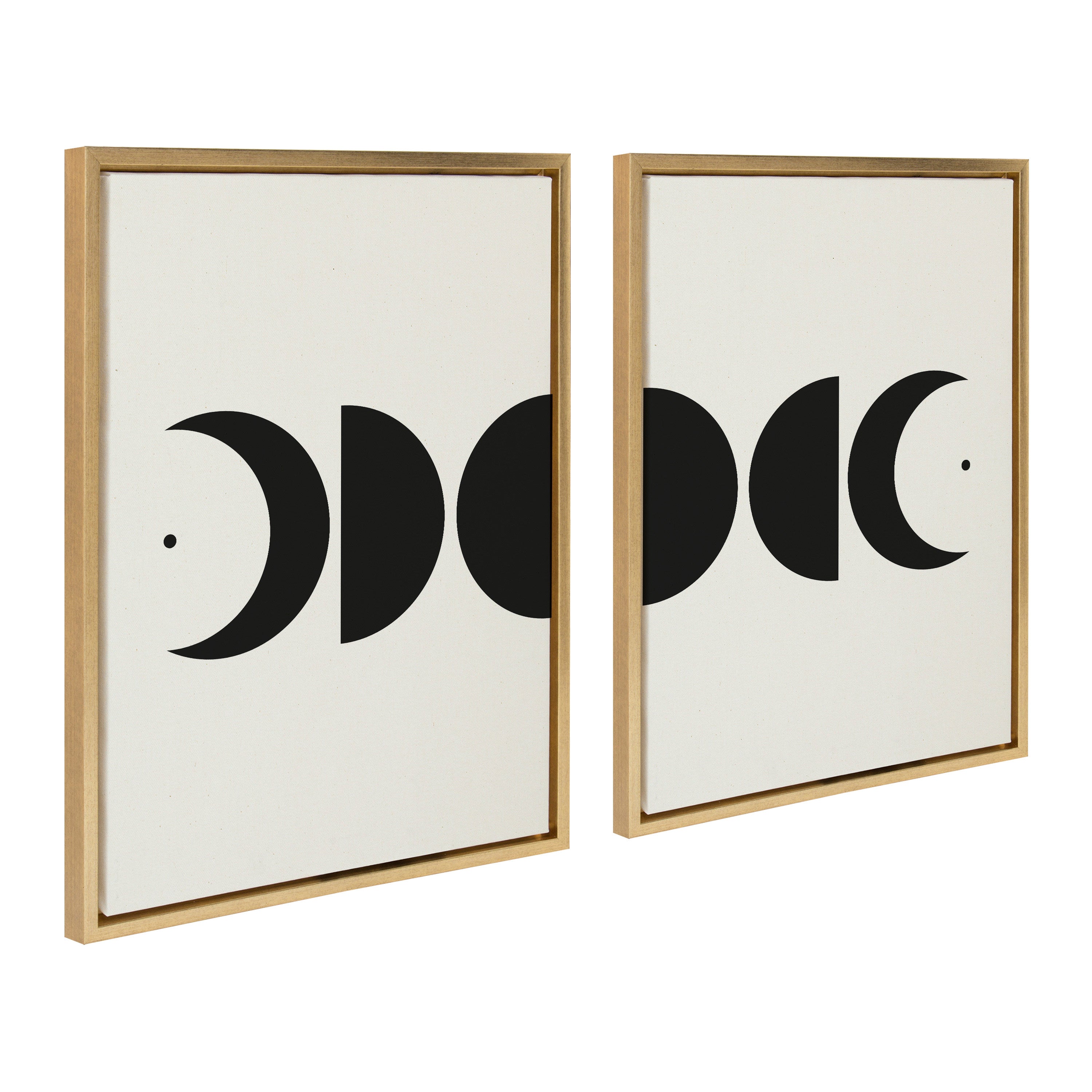 Sylvie Modern Geometric Moon Phases Framed Canvas Set by The Creative by kateandlaurel - product image 7 for Resin Society