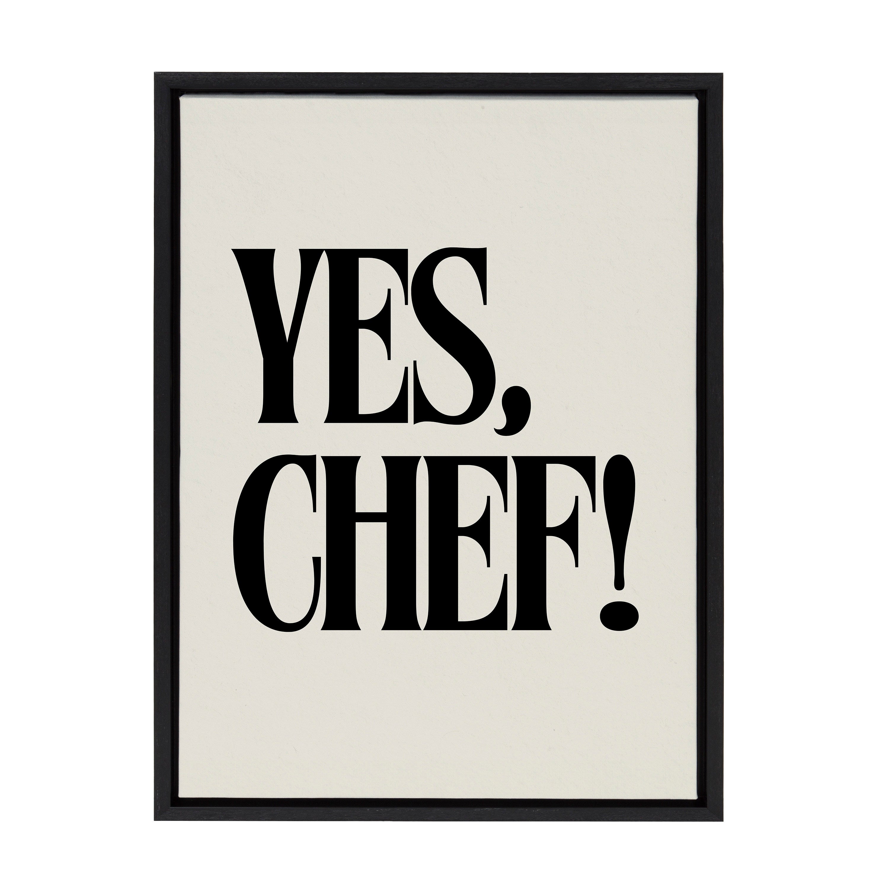 Sylvie Yes Chef Framed Canvas by Saint and Sailor Studios