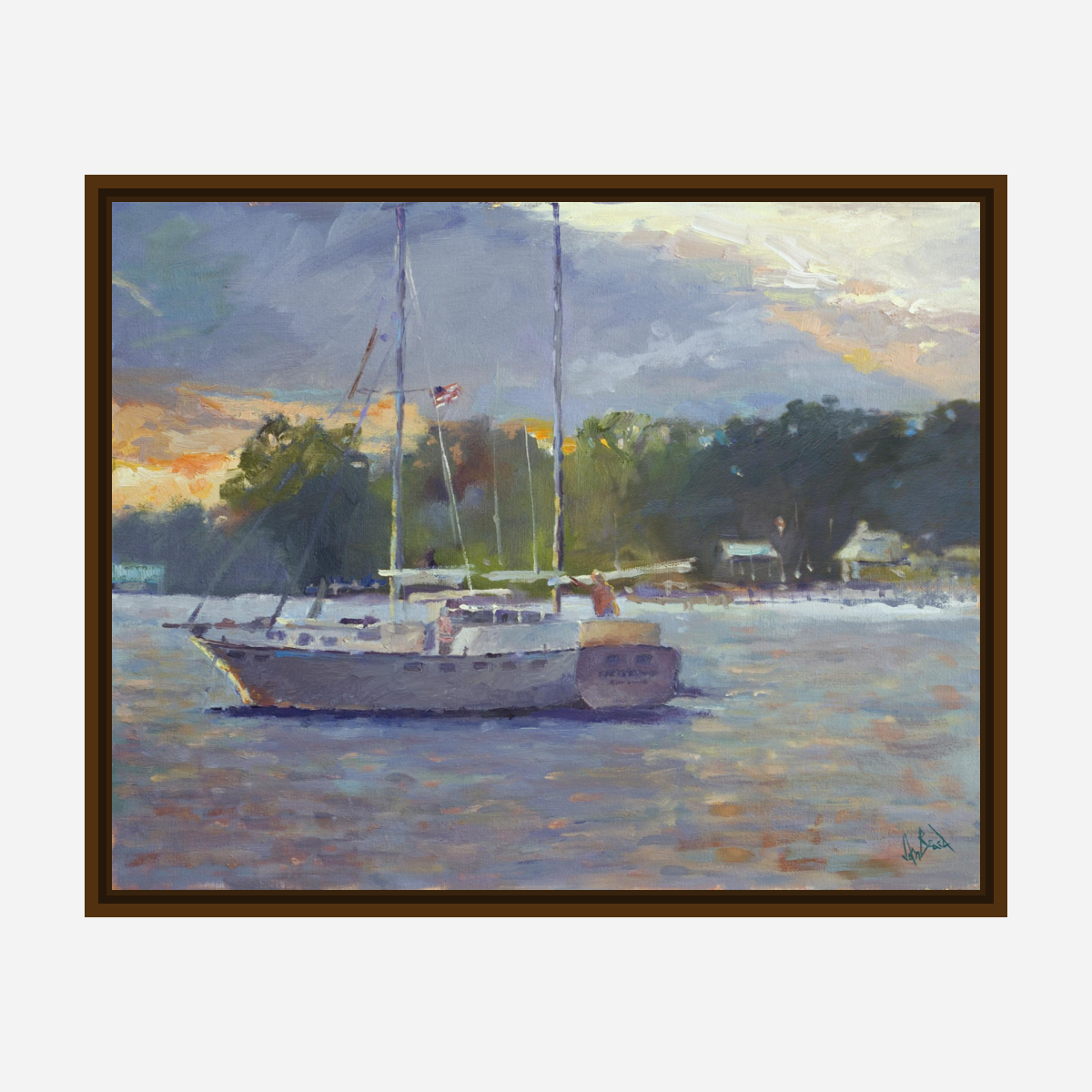 Long Day at Sea Artist Enhanced Canvas Print by John Beard Collection - product image 7 for Resin Society