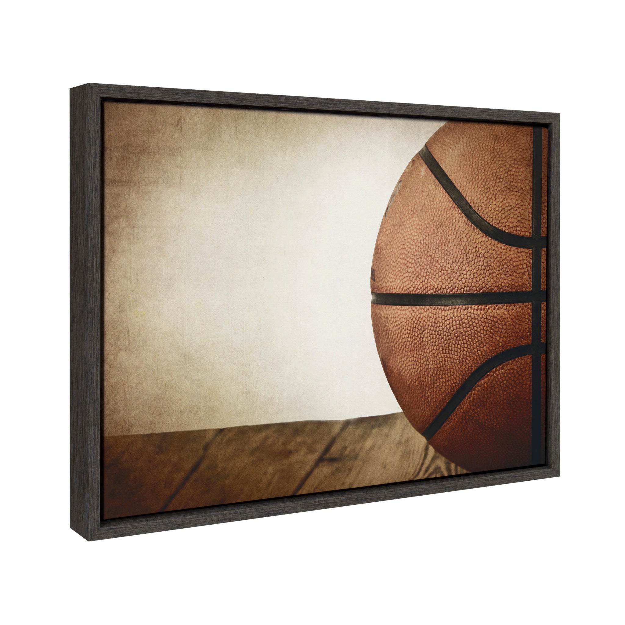 Sylvie Vintage Half Basketball Framed Canvas by kateandlaurel - product image 2 for Resin Society