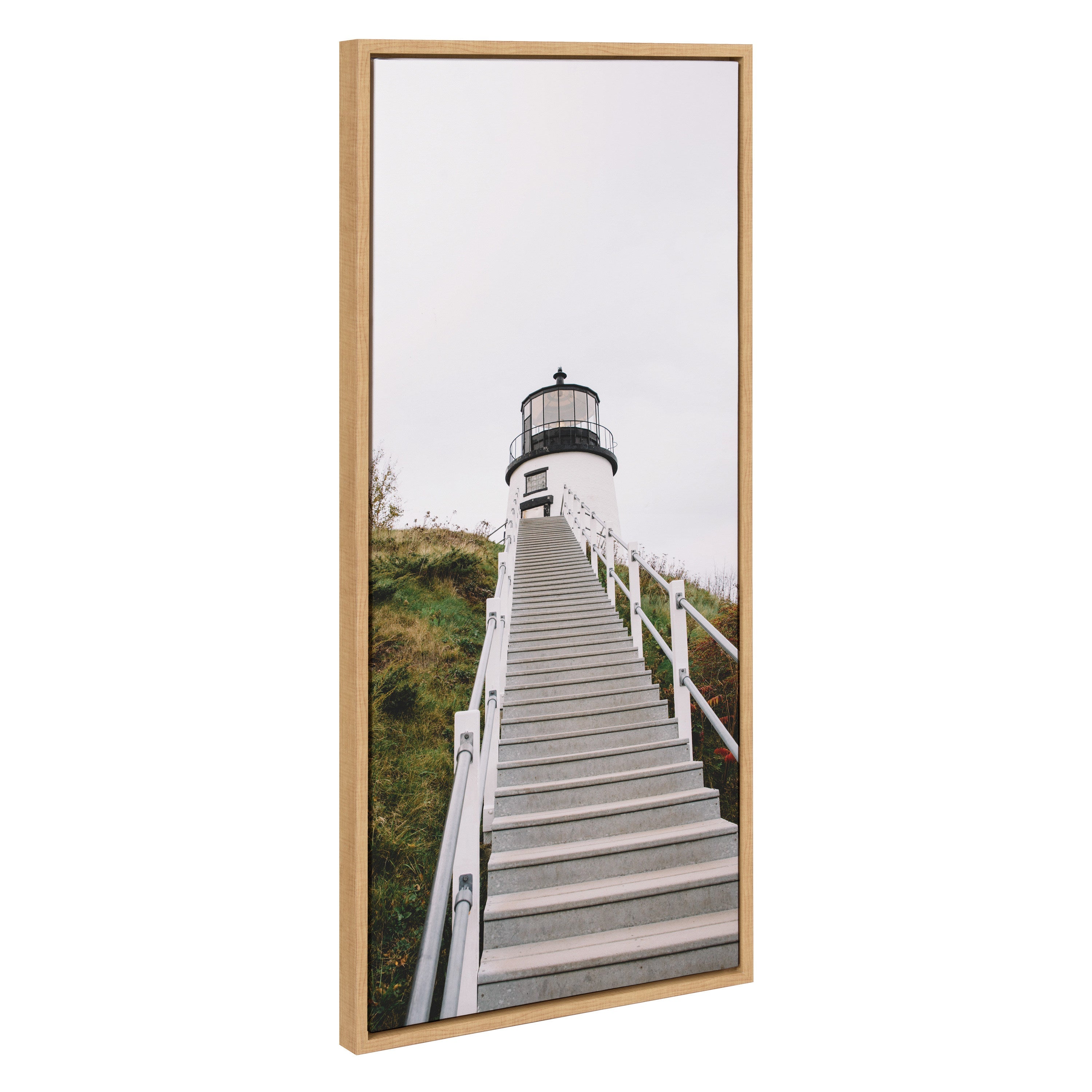 Sylvie Maine Lighthouse Framed Canvas by kateandlaurel - product image 2 for Resin Society