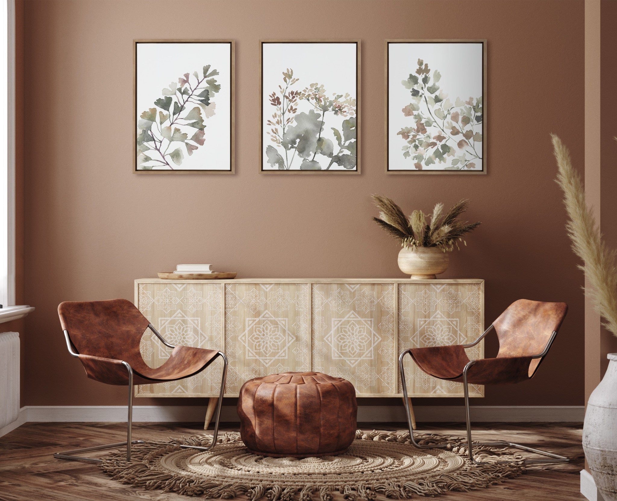 Sylvie Botanical Soft Split Fern Framed Canvas by kateandlaurel - product image 6 for Resin Society