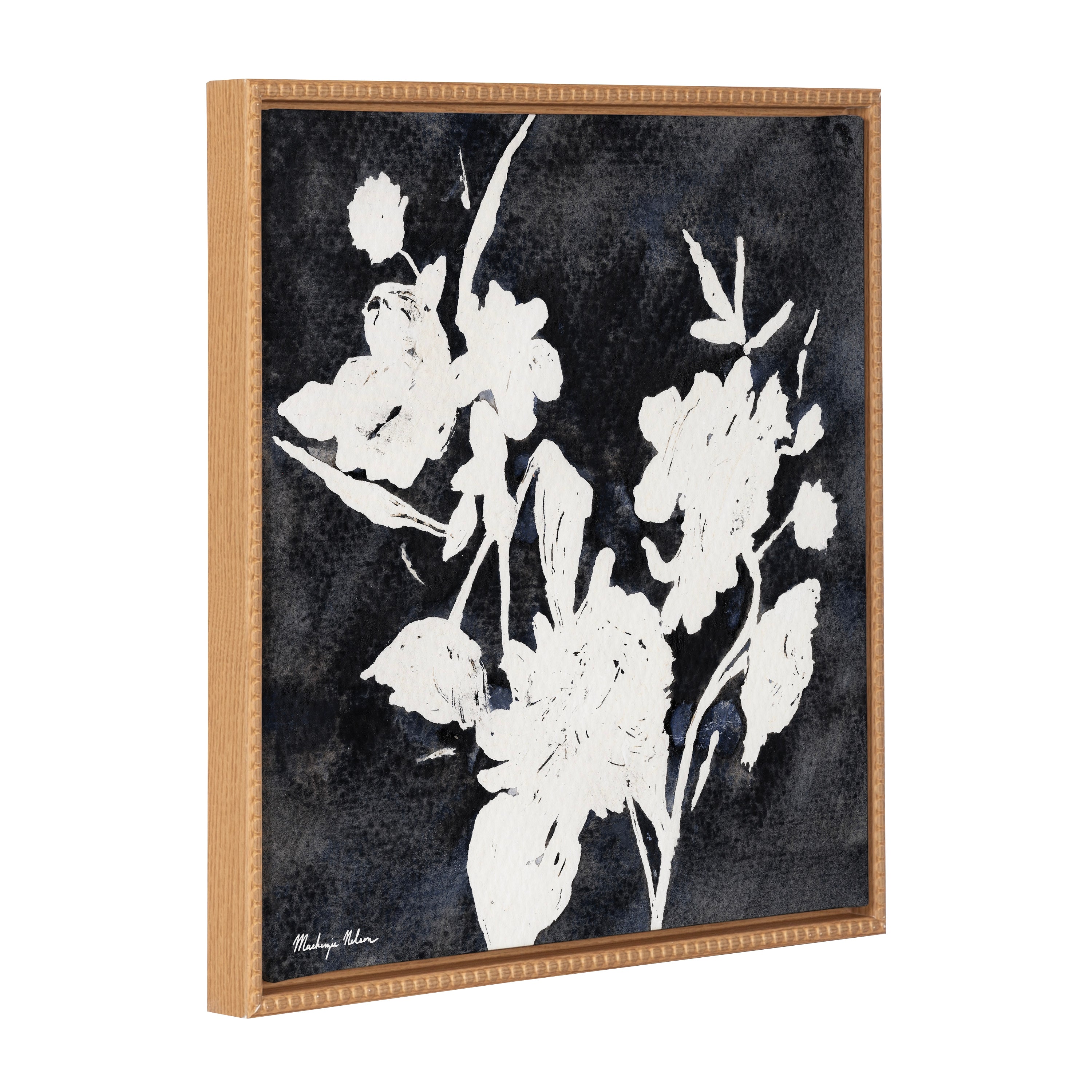 Sylvie Beaded Wildflowers Framed Canvas by Mackenzie Nelson