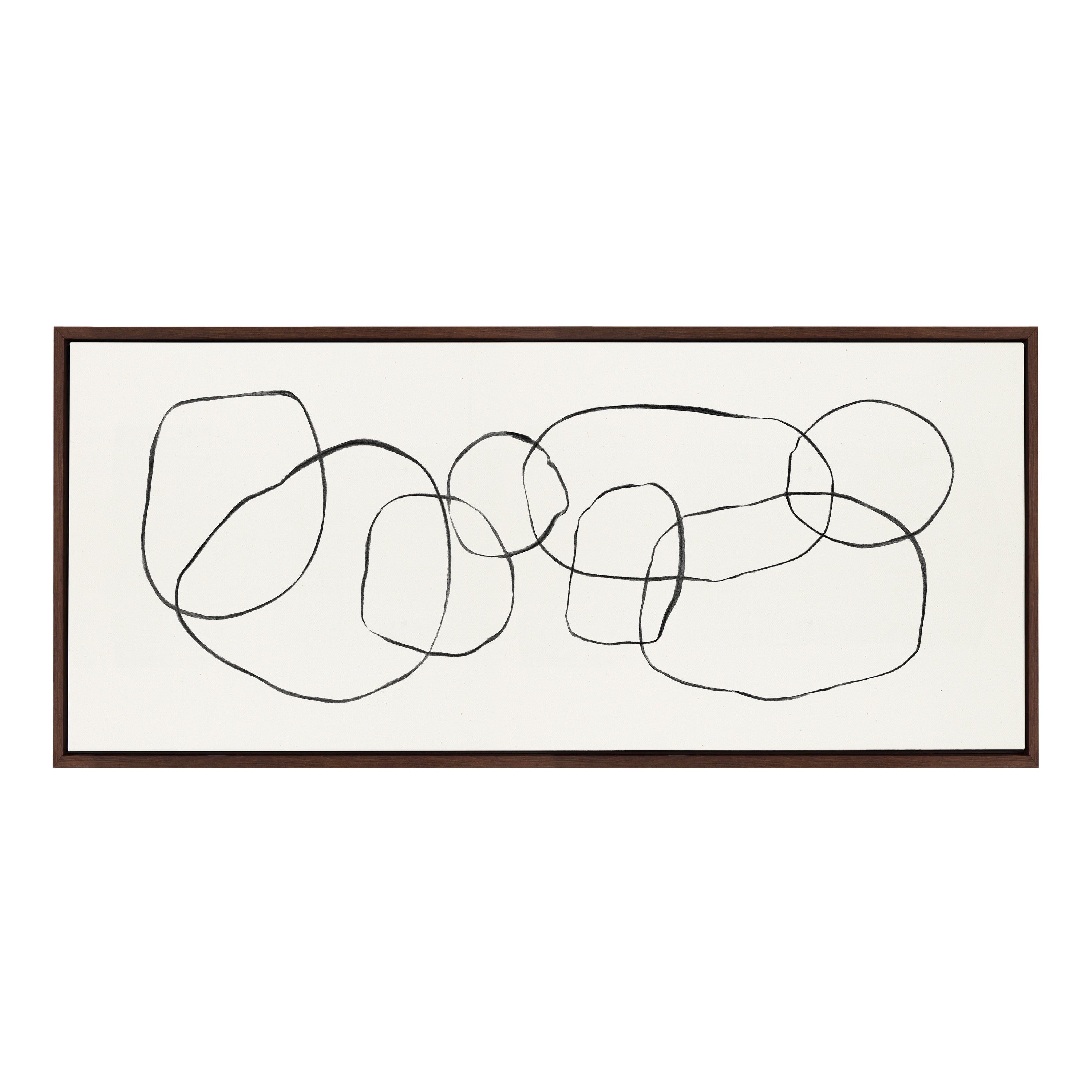 Sylvie Dancing Circles Framed Canvas by kateandlaurel - product image 2 for Resin Society