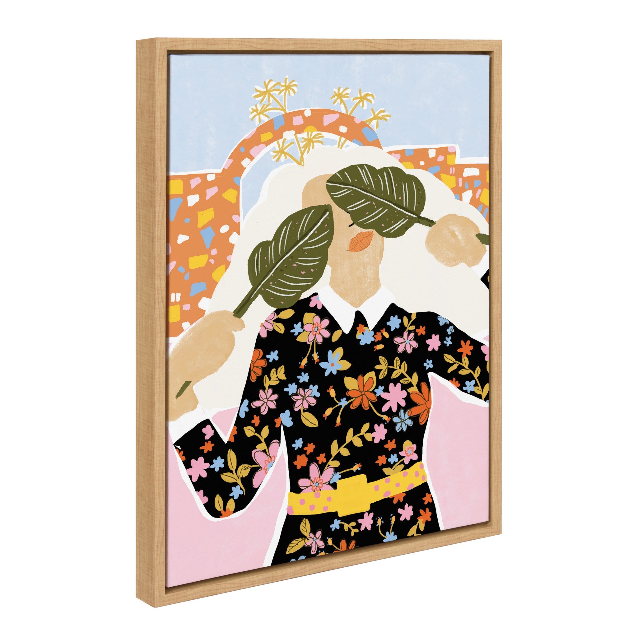 Sylvie I Can't See You Framed Canvas by kateandlaurel - product image 2 for Resin Society