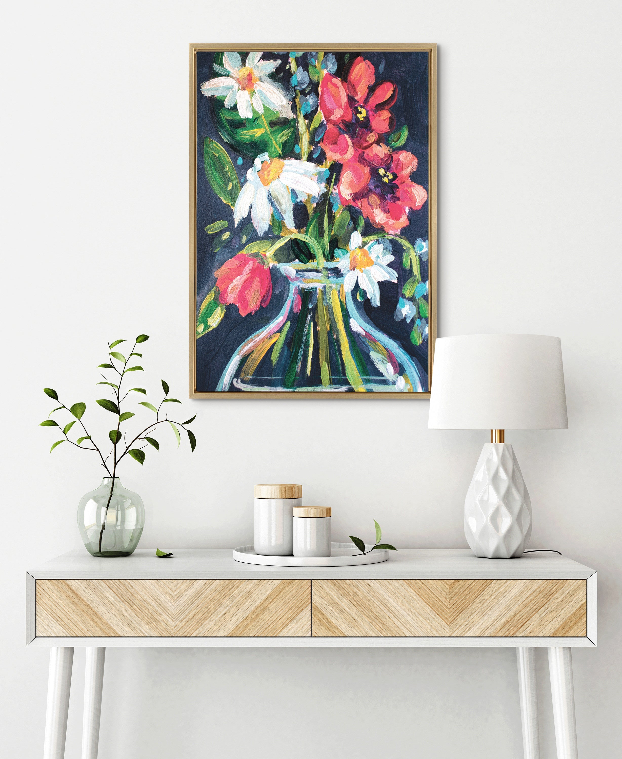 Sylvie Romantic Silhouettes Framed Canvas by Rachel Christopoulos by kateandlaurel - product image 12 for Resin Society