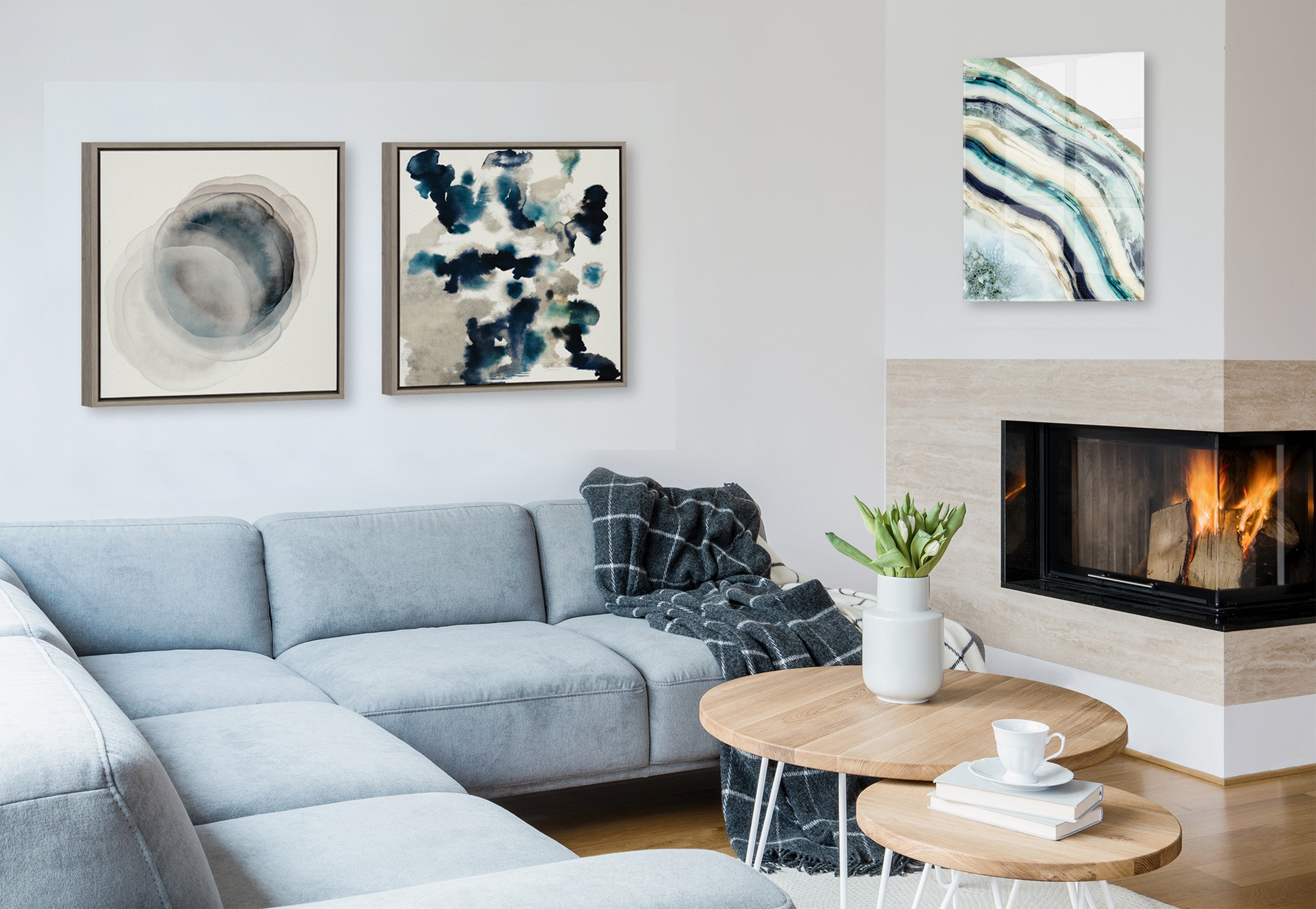 Sylvie Gilded Watercolor Framed Canvas