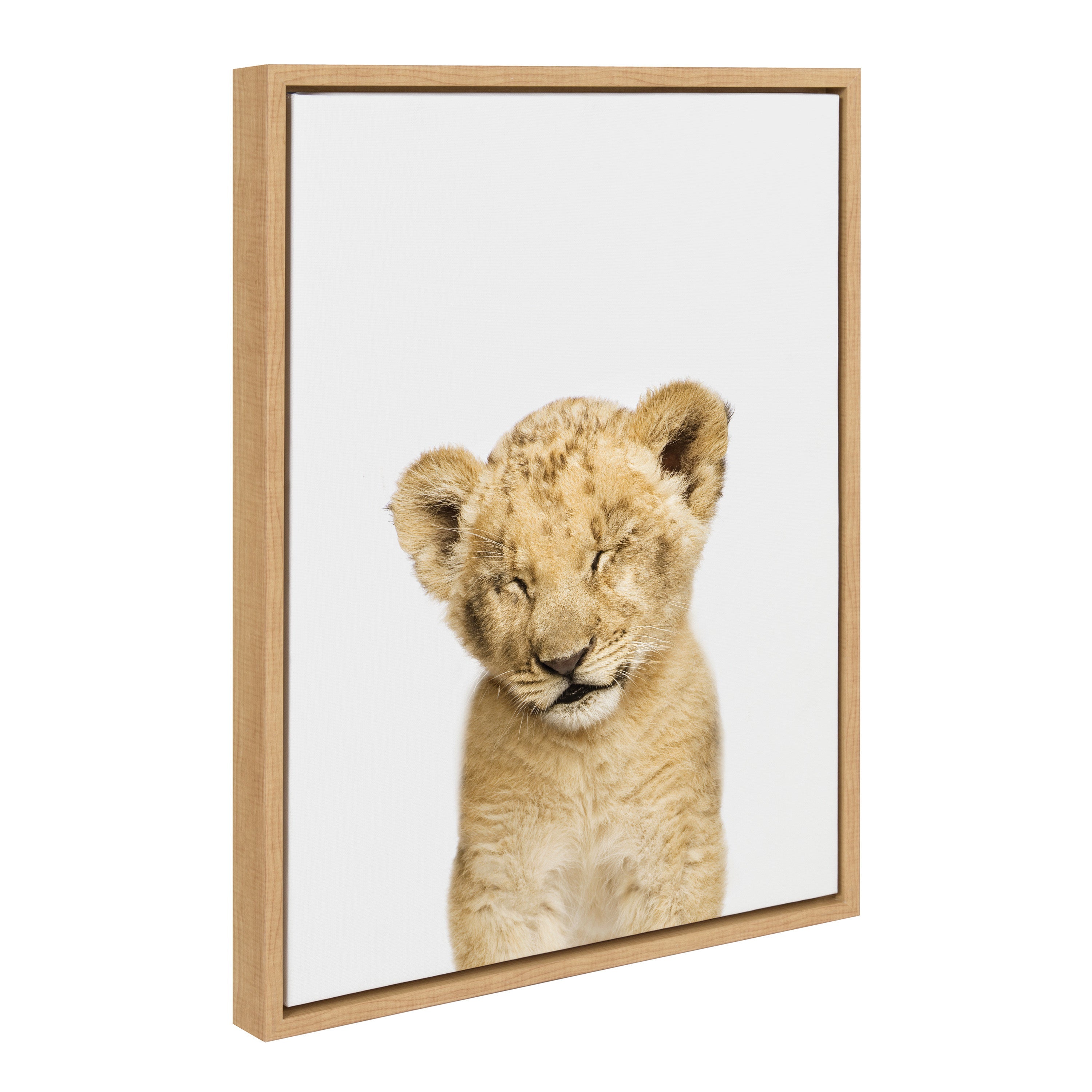 Sylvie Animal Studio Sleepy Lion Framed Canvas by kateandlaurel - product image 8 for Resin Society