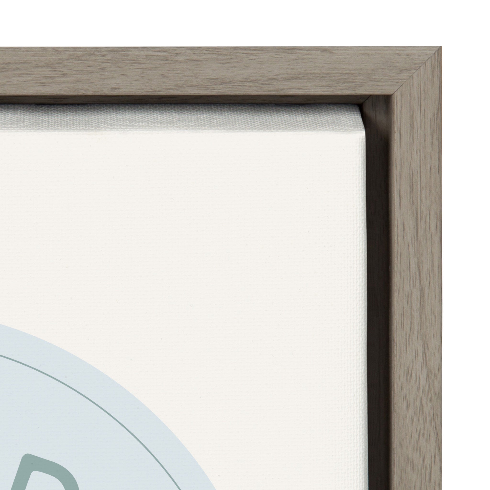 Sylvie Good Vibes Only Pale Blue Button Framed Canvas by The Creative by kateandlaurel - product image 3 for Resin Society