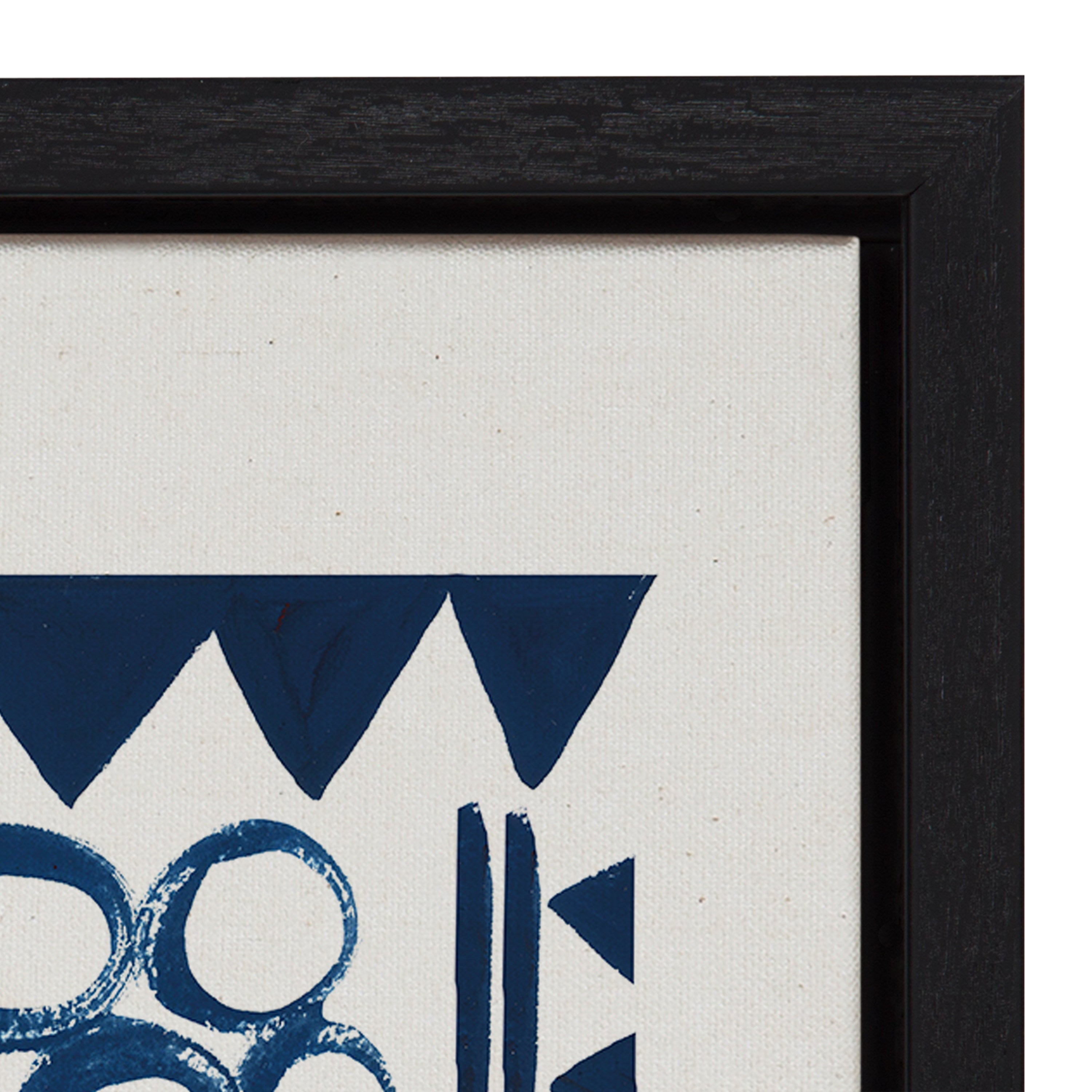 Sylvie 858 Indigo Abstract Framed Canvas by kateandlaurel - product image 10 for Resin Society