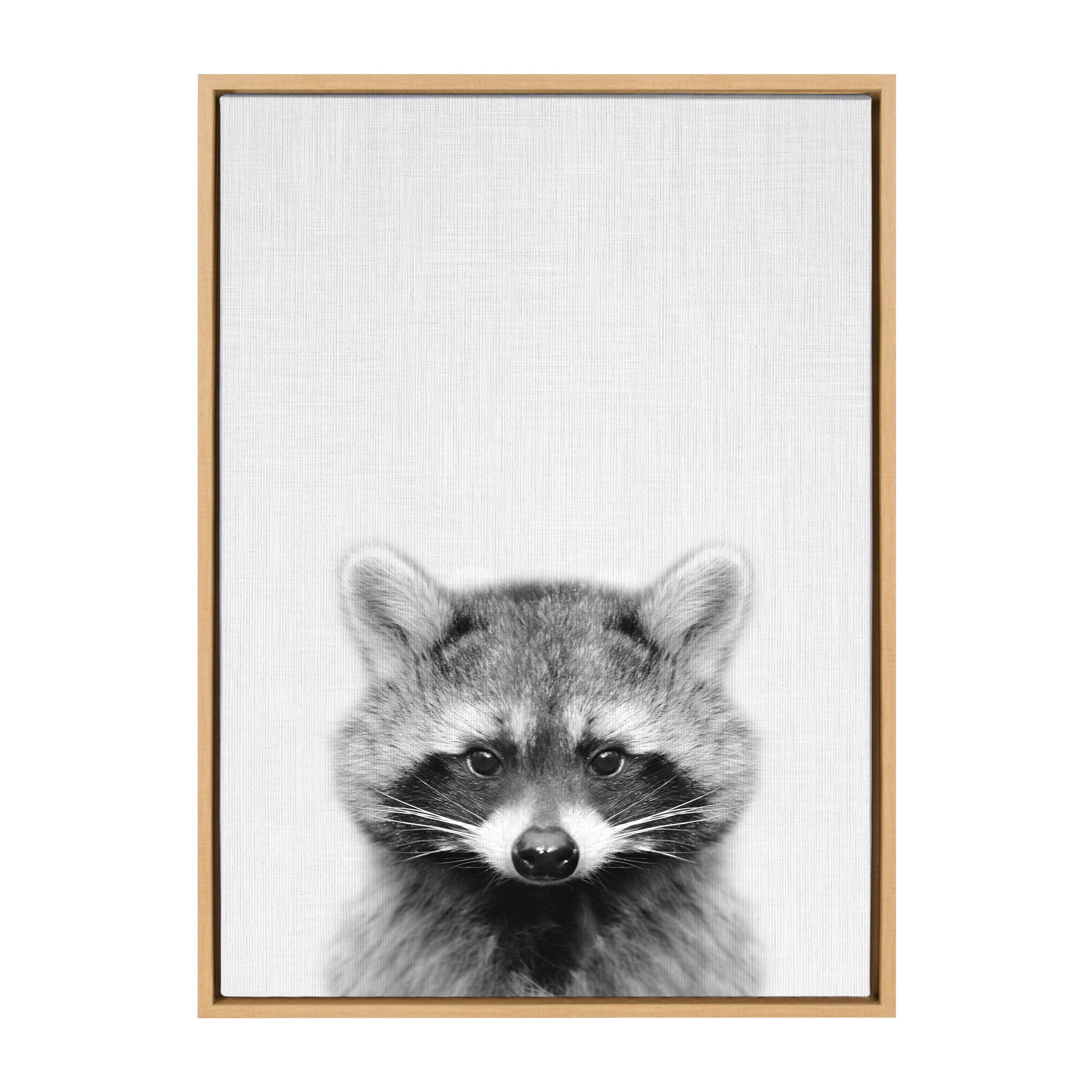 Sylvie Raccoon Framed Canvas by Simon Te Tai by kateandlaurel - product image 16 for Resin Society