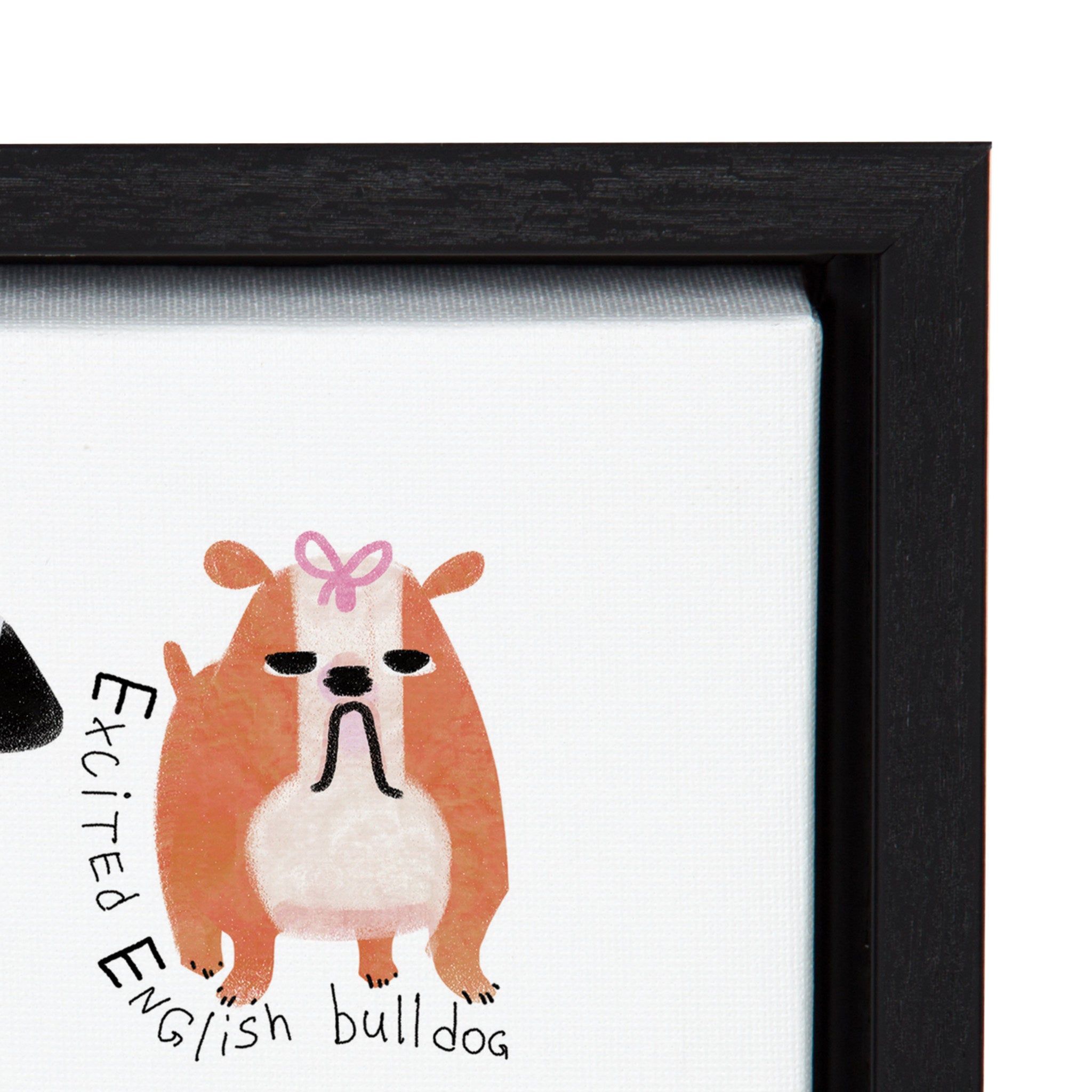 Sylvie Dog Alphabet Framed Canvas by Lida Larina by kateandlaurel - product image 8 for Resin Society