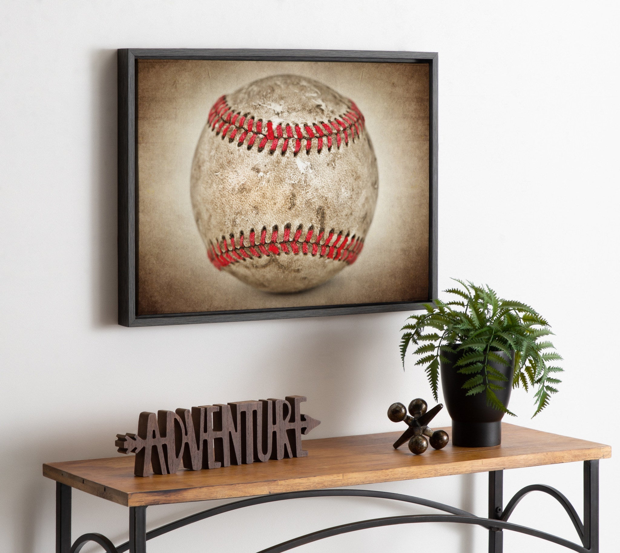 Sylvie Vintage Hardball Framed Canvas by kateandlaurel - product image 7 for Resin Society