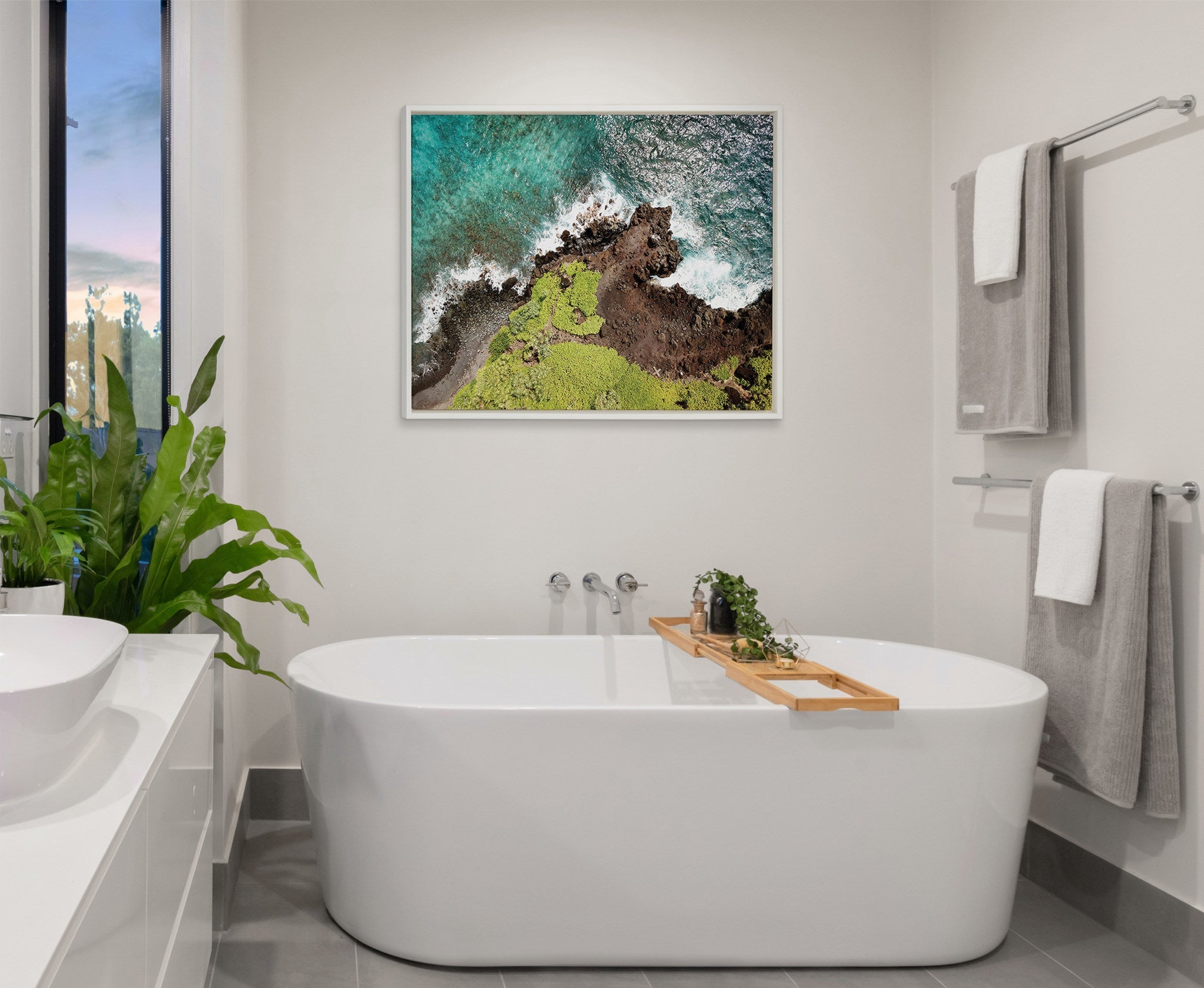 Sylvie Going back to Maui Framed Canvas by kateandlaurel - product image 6 for Resin Society
