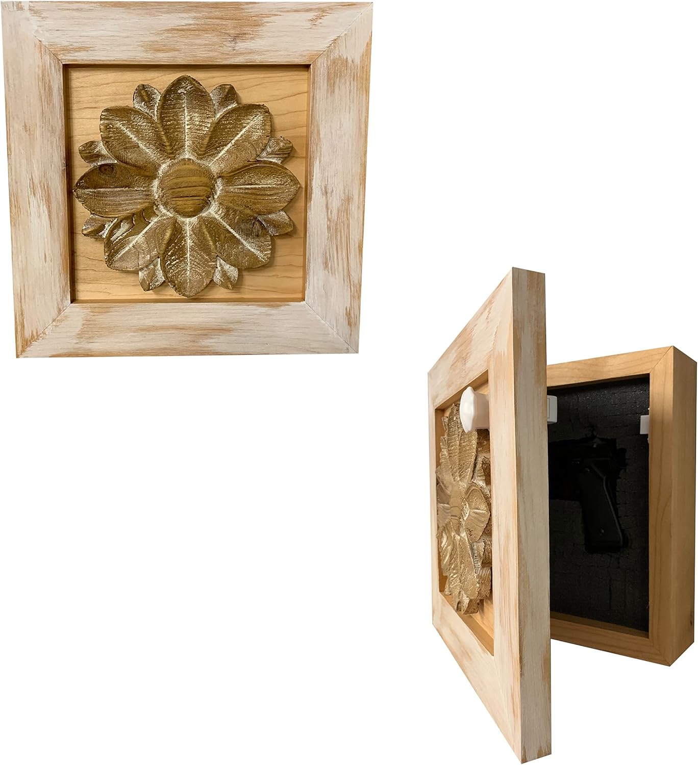 Wild Flower Hidden Gun Storage Wall Decor by Bellewood Designs - main product image for Resin Society