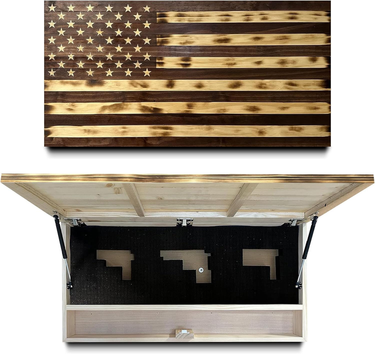 Large American Flag Gun Safe by Bellewood Designs - main product image for Resin Society