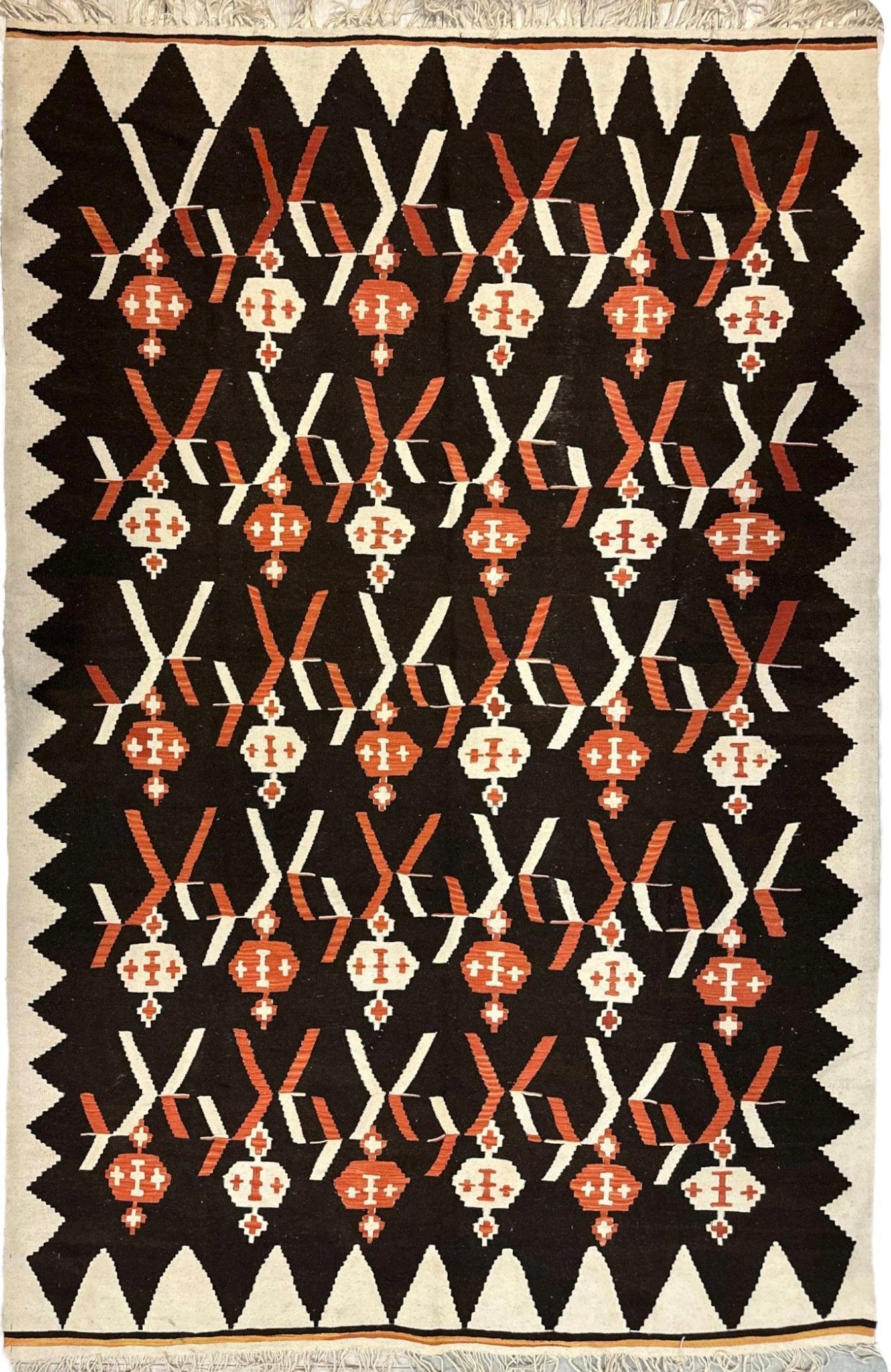 Masterpiece Large Vintage minimalistic Karabakh Kilim 7’5” x 11’ by Rugistan - main product image for Resin Society