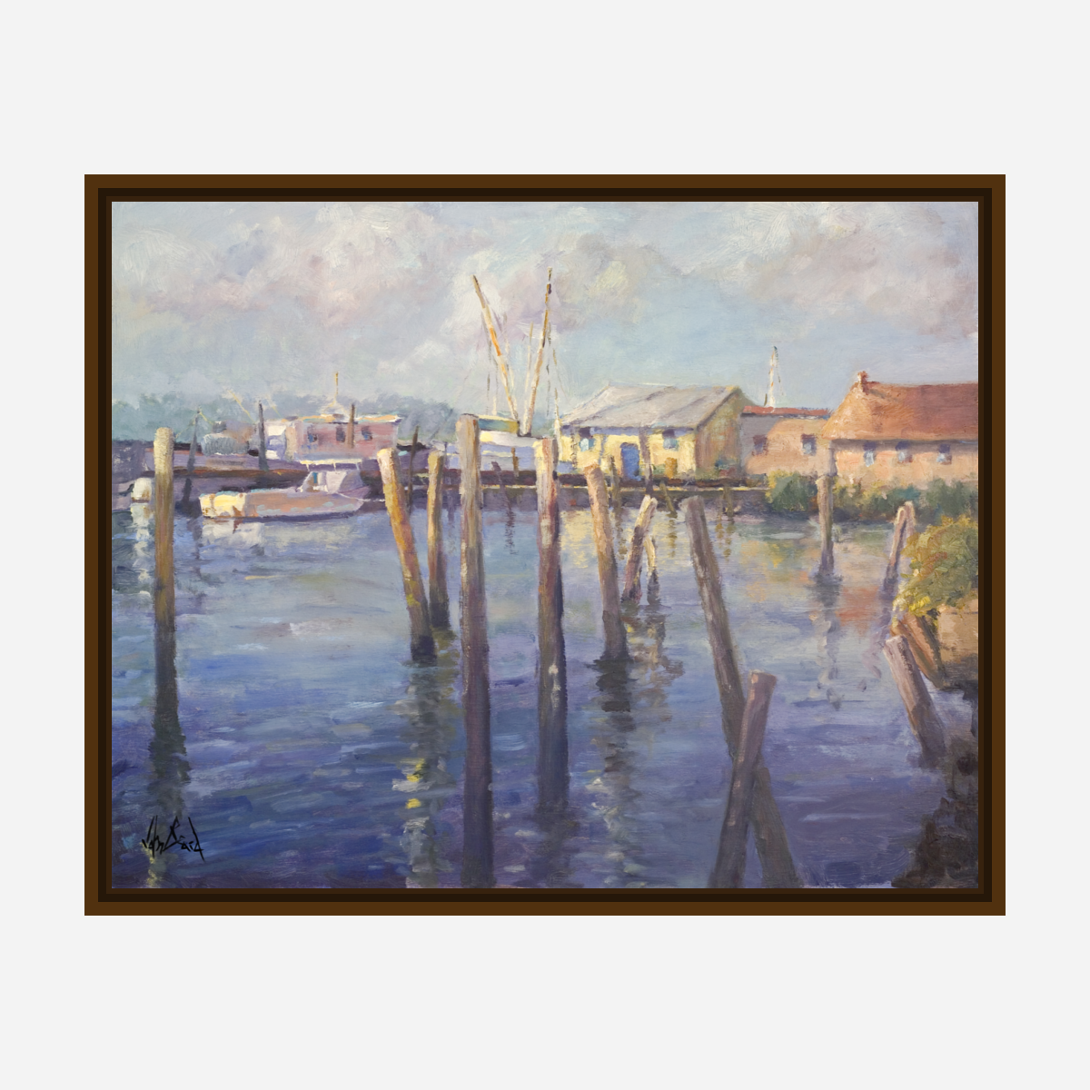 Mayport Pilings Artist Enhanced Canvas Print by John Beard Collection - product image 7 for Resin Society