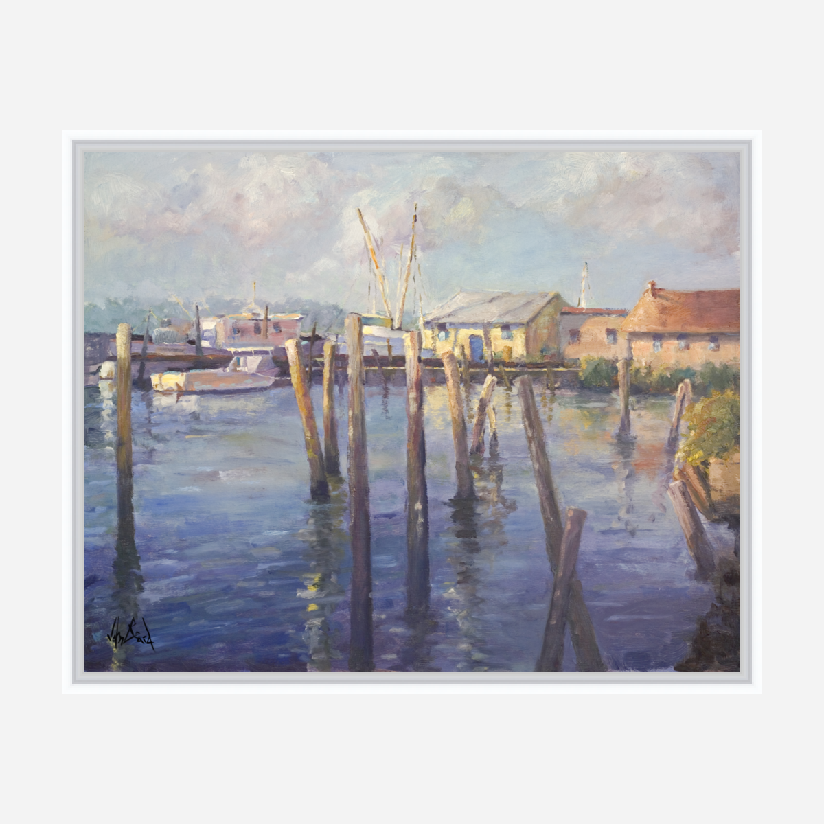 Mayport Pilings Artist Enhanced Canvas Print by John Beard Collection - product image 6 for Resin Society