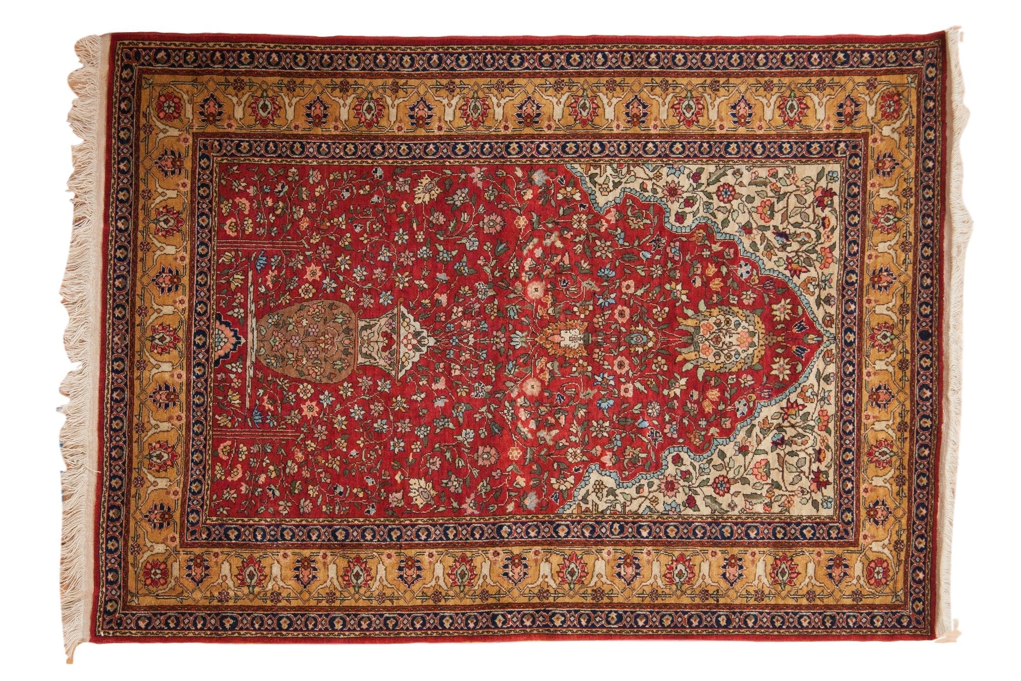 4.5x6.5 Vintage Romanian Hereke Design Rug by Old New House® - main product image for Resin Society