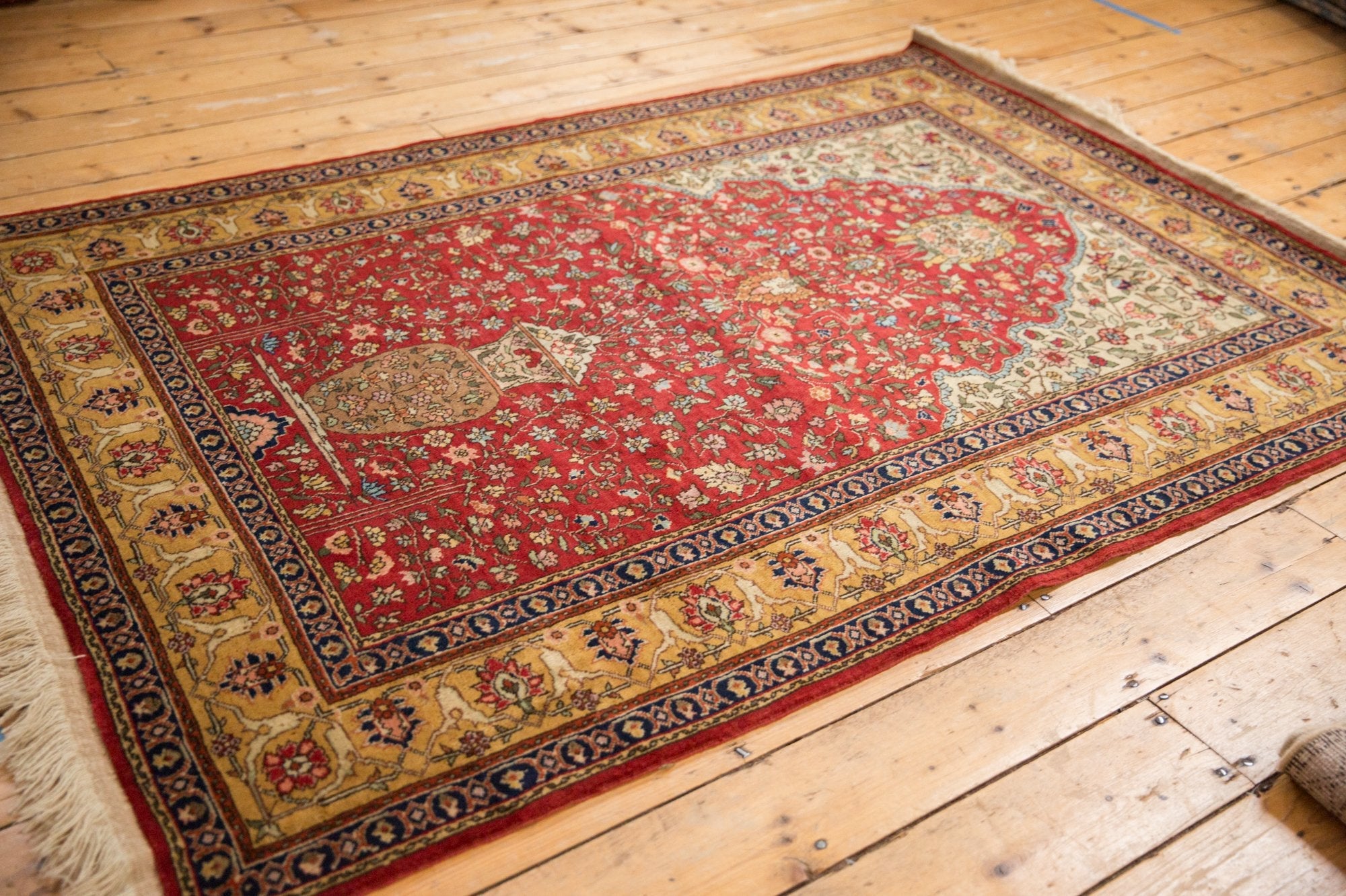 4.5x6.5 Vintage Romanian Hereke Design Rug by Old New House® - product image 5 for Resin Society