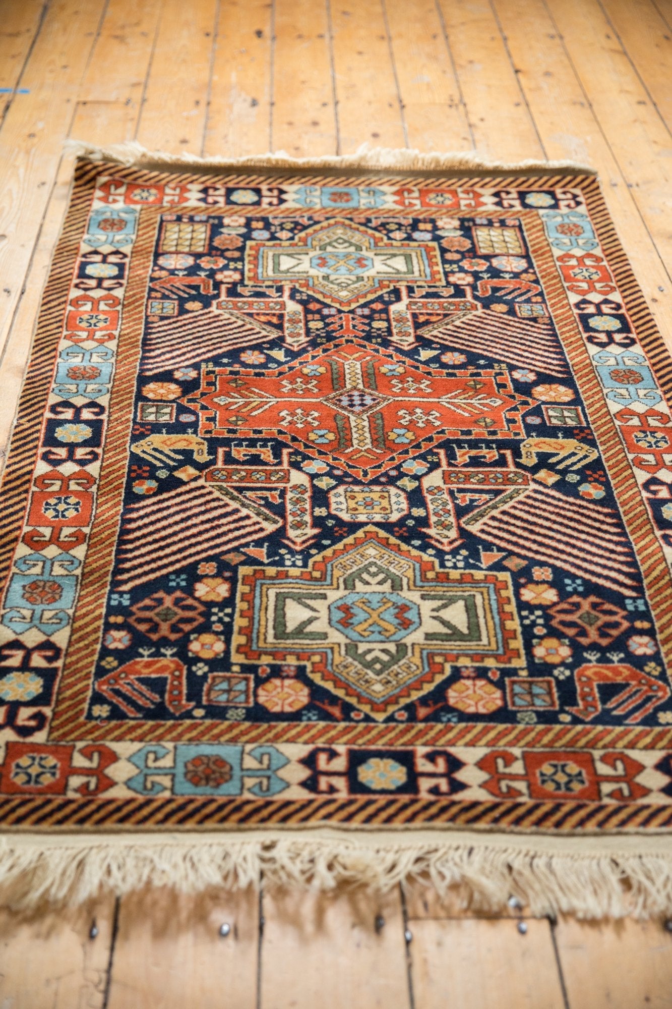 3.5x5.5 Vintage Romanian Akstafa Design Rug by Old New House® - product image 3 for Resin Society