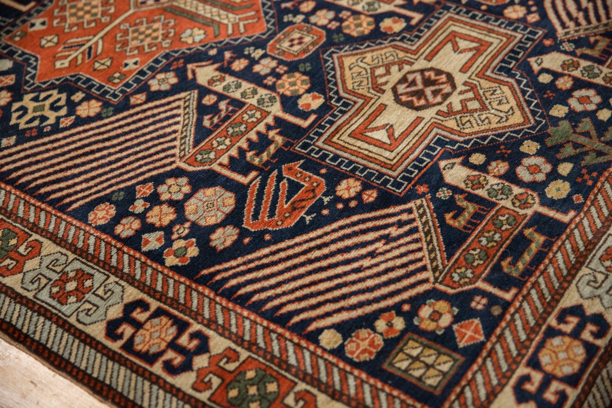4x6.5 Vintage Romanian Akstafa Design Rug by Old New House® - product image 4 for Resin Society