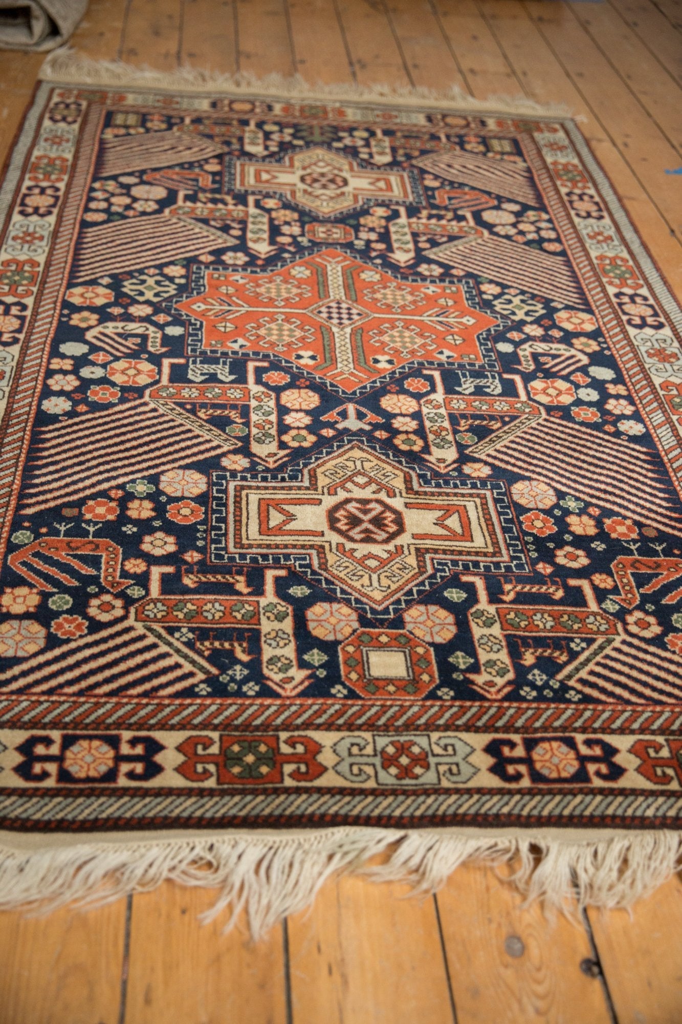4x6.5 Vintage Romanian Akstafa Design Rug by Old New House® - product image 8 for Resin Society