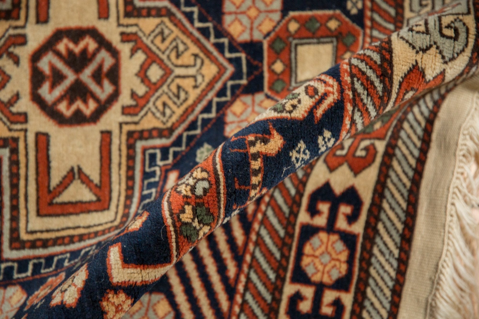 4x6.5 Vintage Romanian Akstafa Design Rug by Old New House® - product image 10 for Resin Society