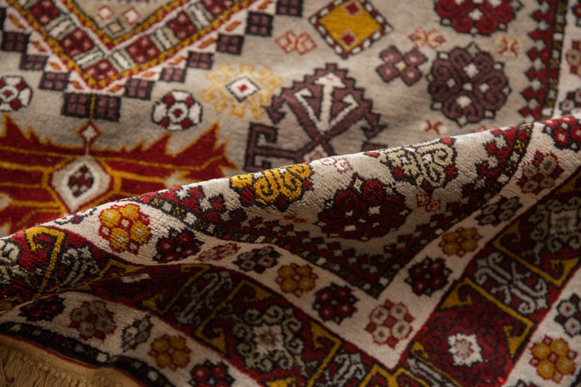 4x5.5 Vintage Romanian Shirvan Design Rug by Old New House® - product image 7 for Resin Society