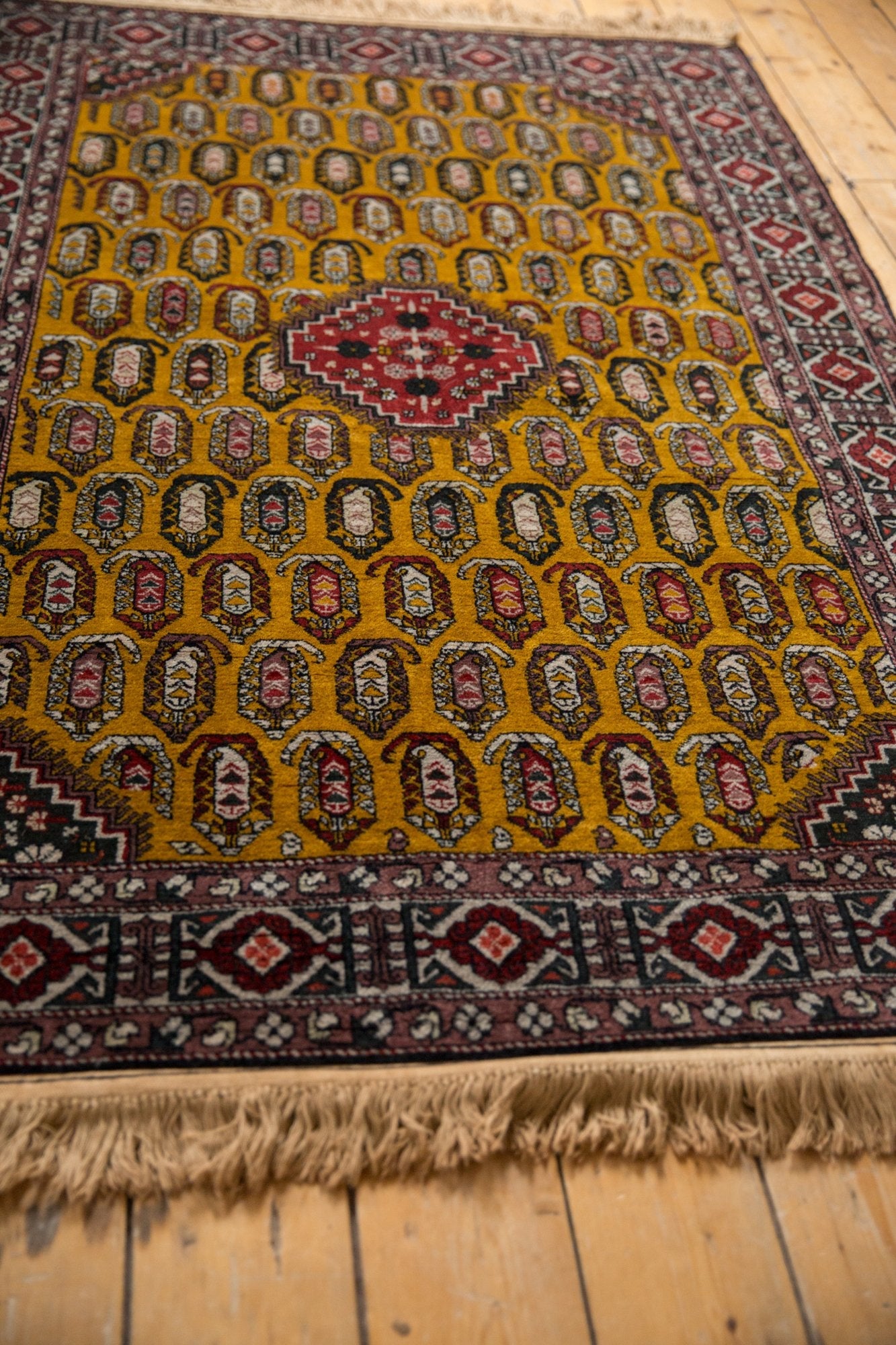 4x6.5 Vintage Romanian Shirvan Design Rug by Old New House® - product image 6 for Resin Society