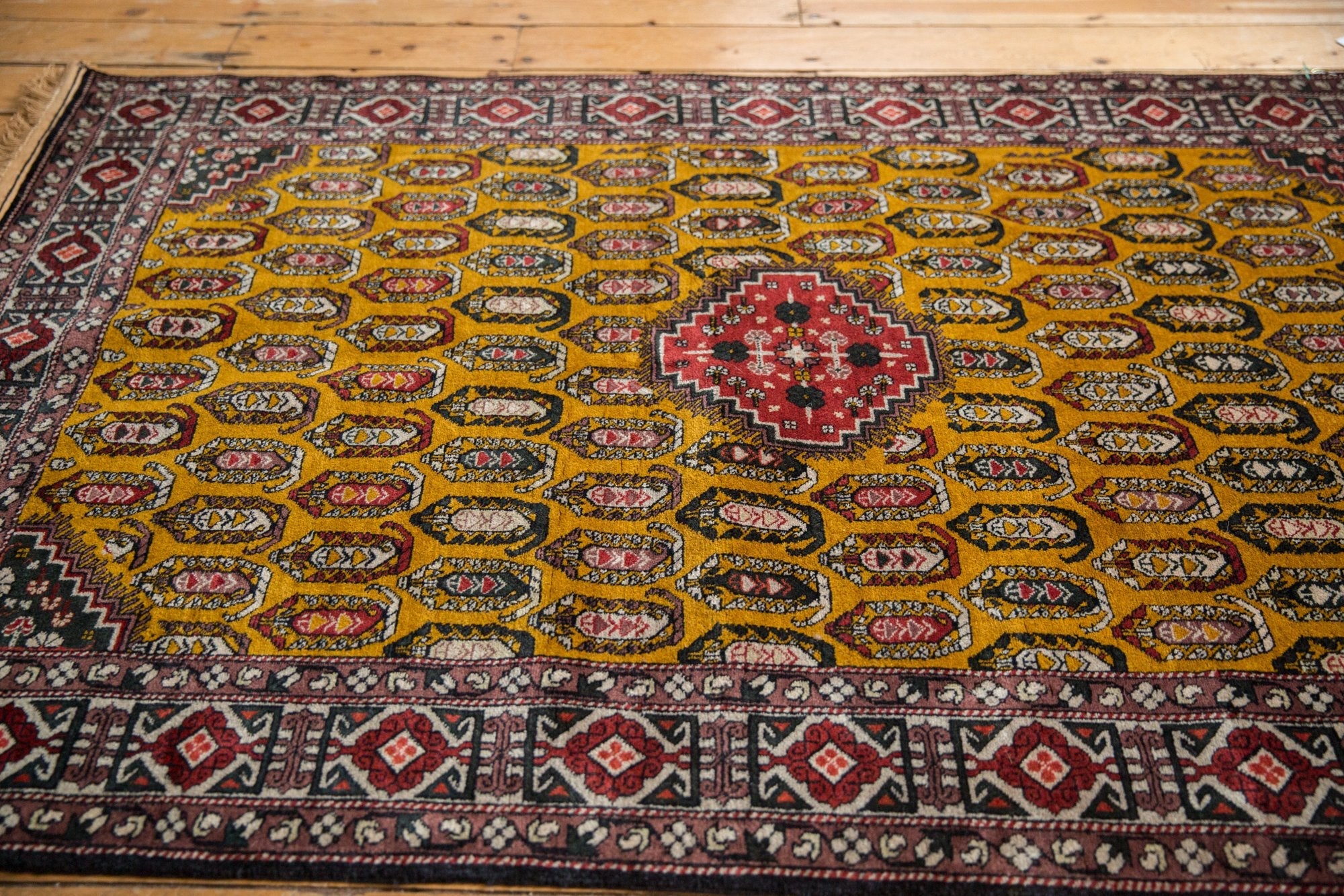4x6.5 Vintage Romanian Shirvan Design Rug by Old New House® - product image 11 for Resin Society