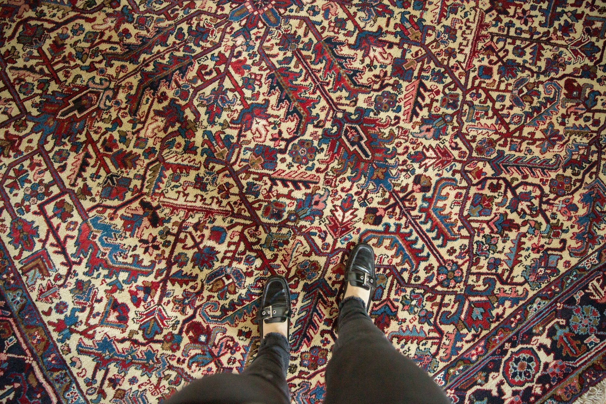 9.5x10 Vintage Mehrivan Square Carpet by Old New House® - product image 2 for Resin Society