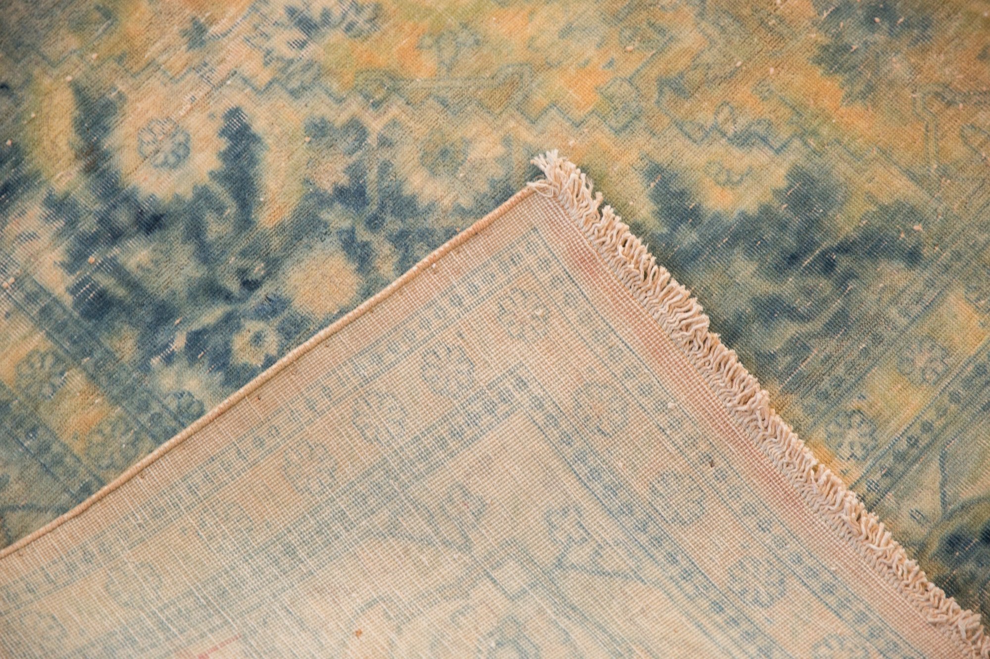 9x14.5 Vintage Distressed Bulgarian Herati Design Carpet by Old New House® - product image 16 for Resin Society