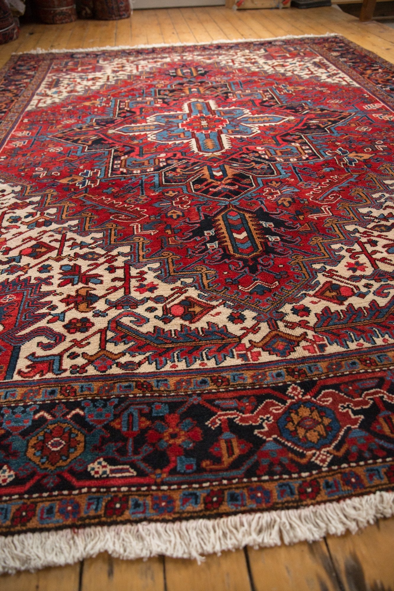 9.5x11.5 Vintage Heriz Carpet by Old New House® - product image 8 for Resin Society