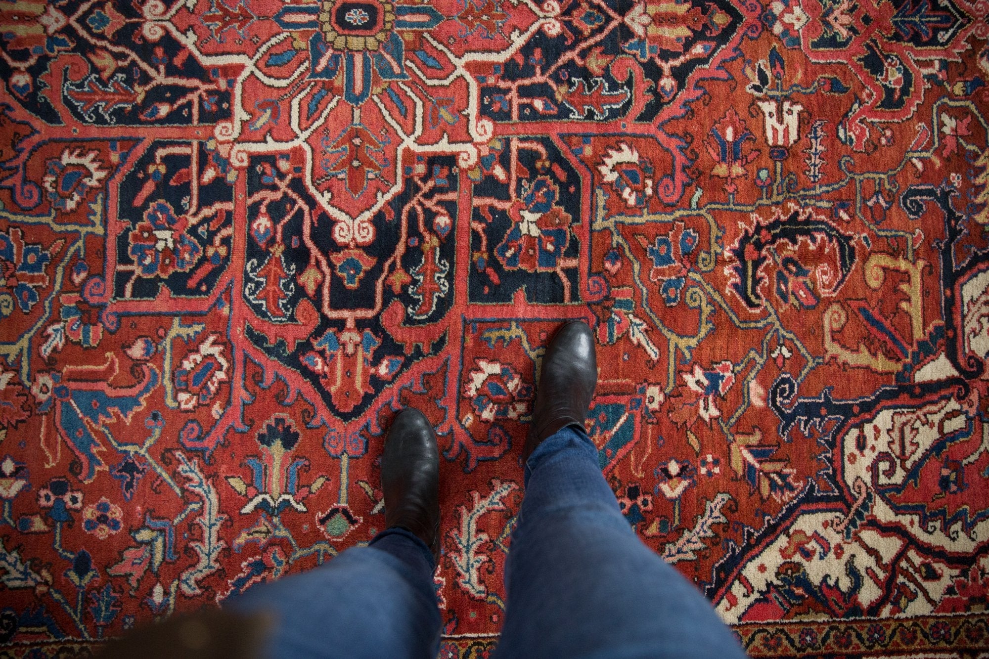 9x12 Vintage Heriz Carpet by Old New House® - product image 2 for Resin Society