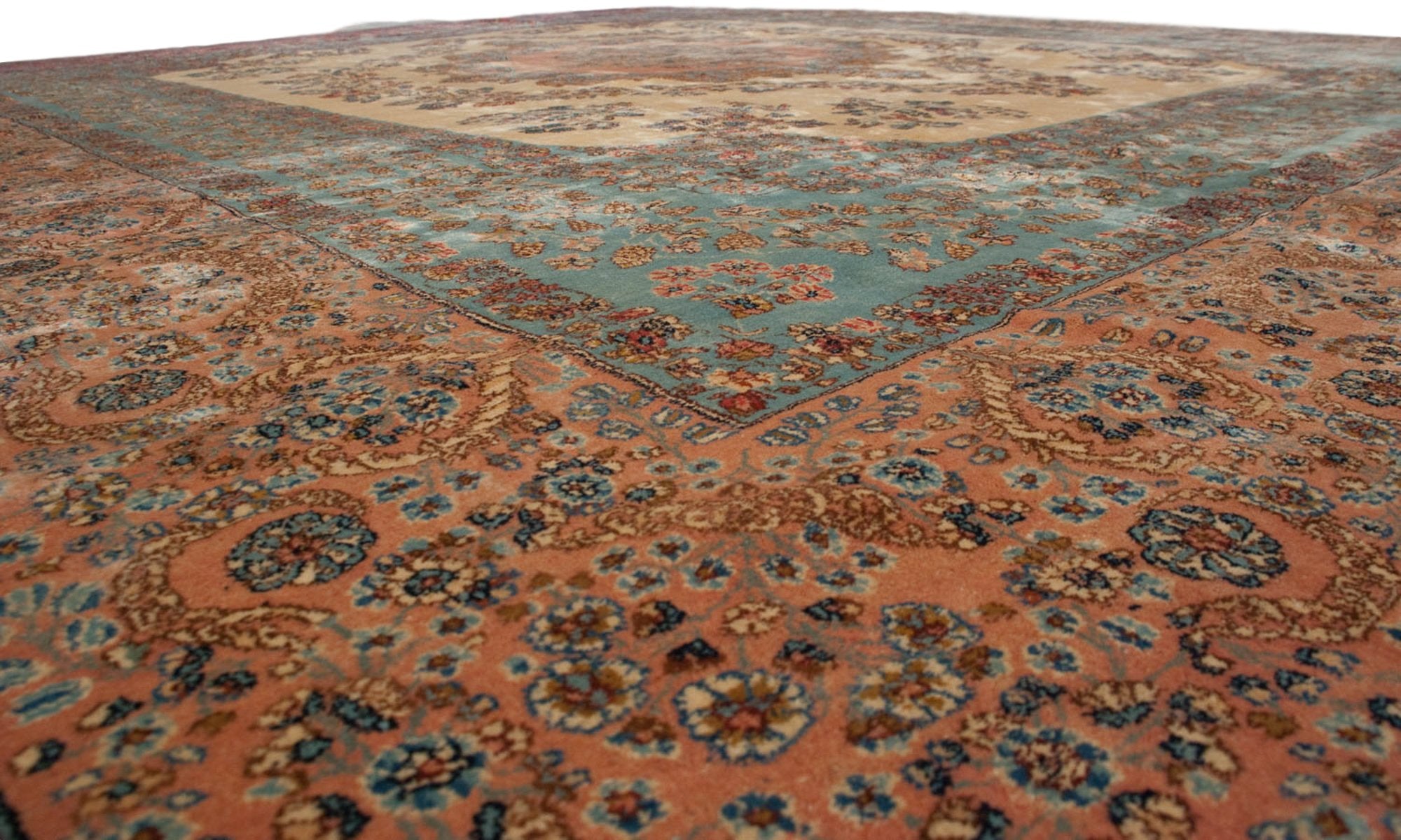RESERVED 13.5x16 Vintage Fine Kerman Carpet