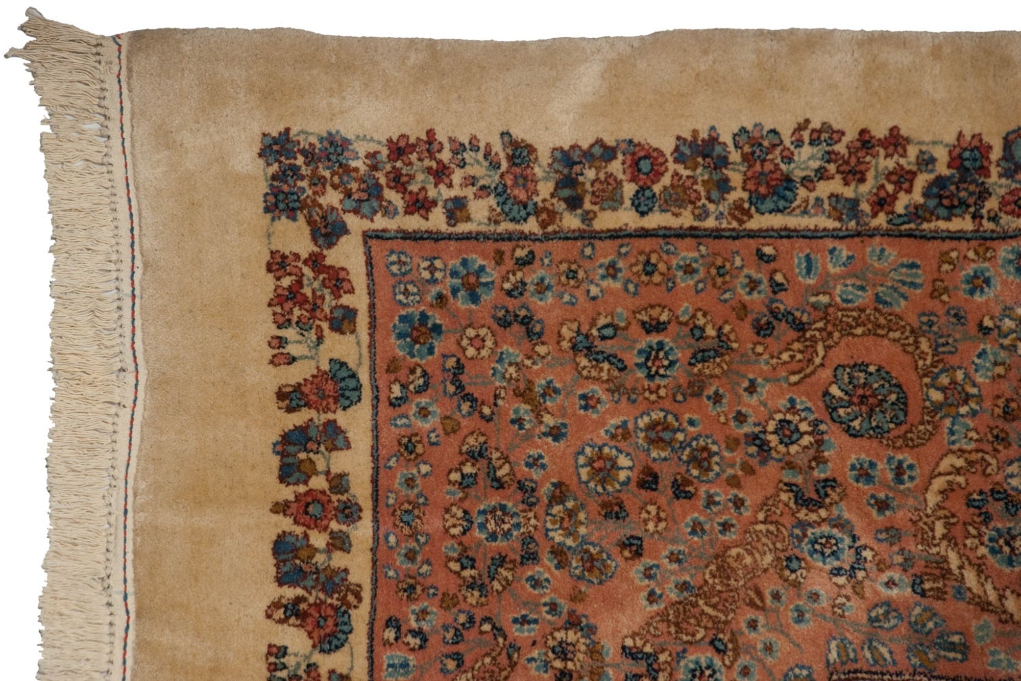 RESERVED 13.5x16 Vintage Fine Kerman Carpet