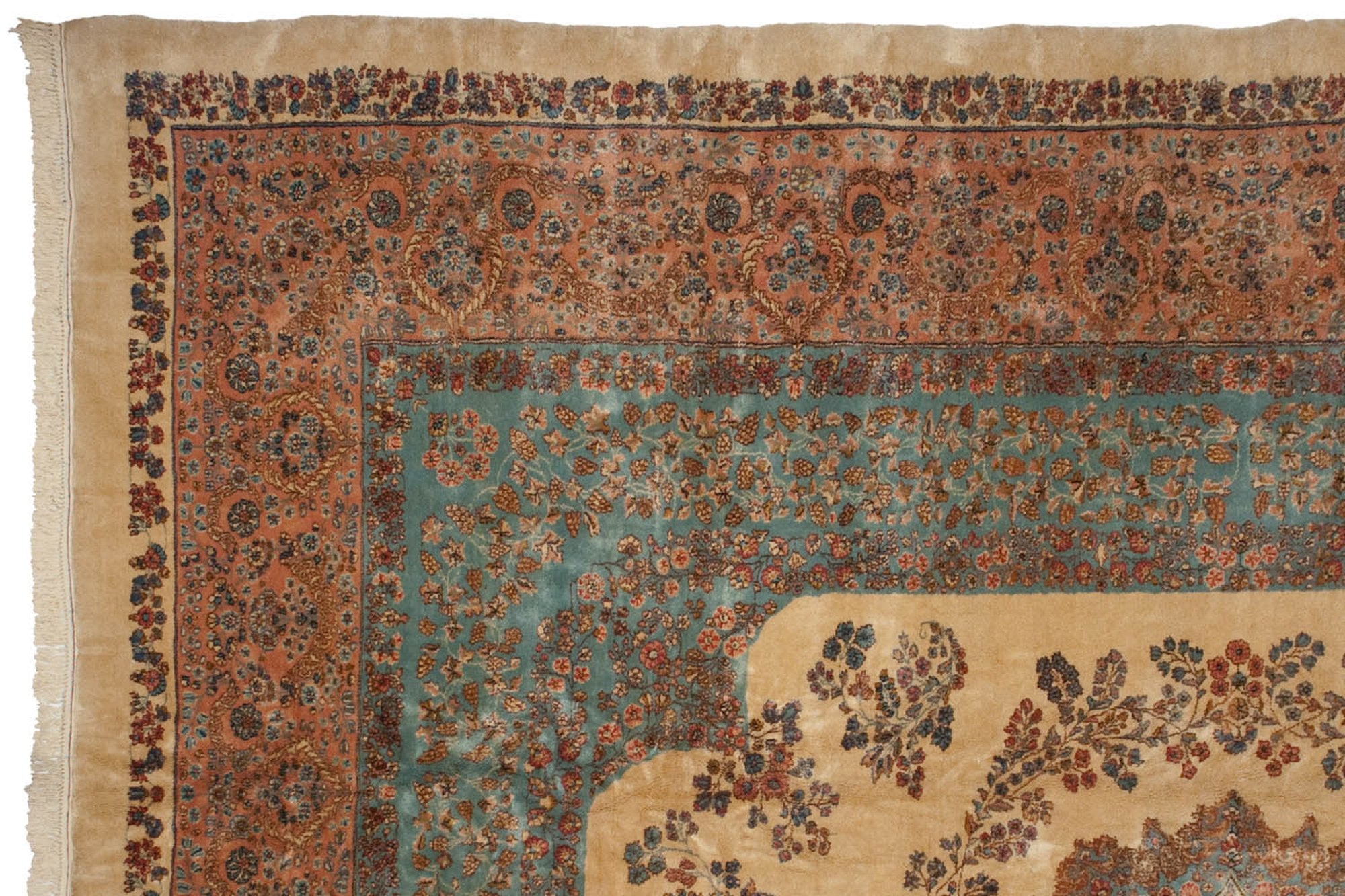 RESERVED 13.5x16 Vintage Fine Kerman Carpet