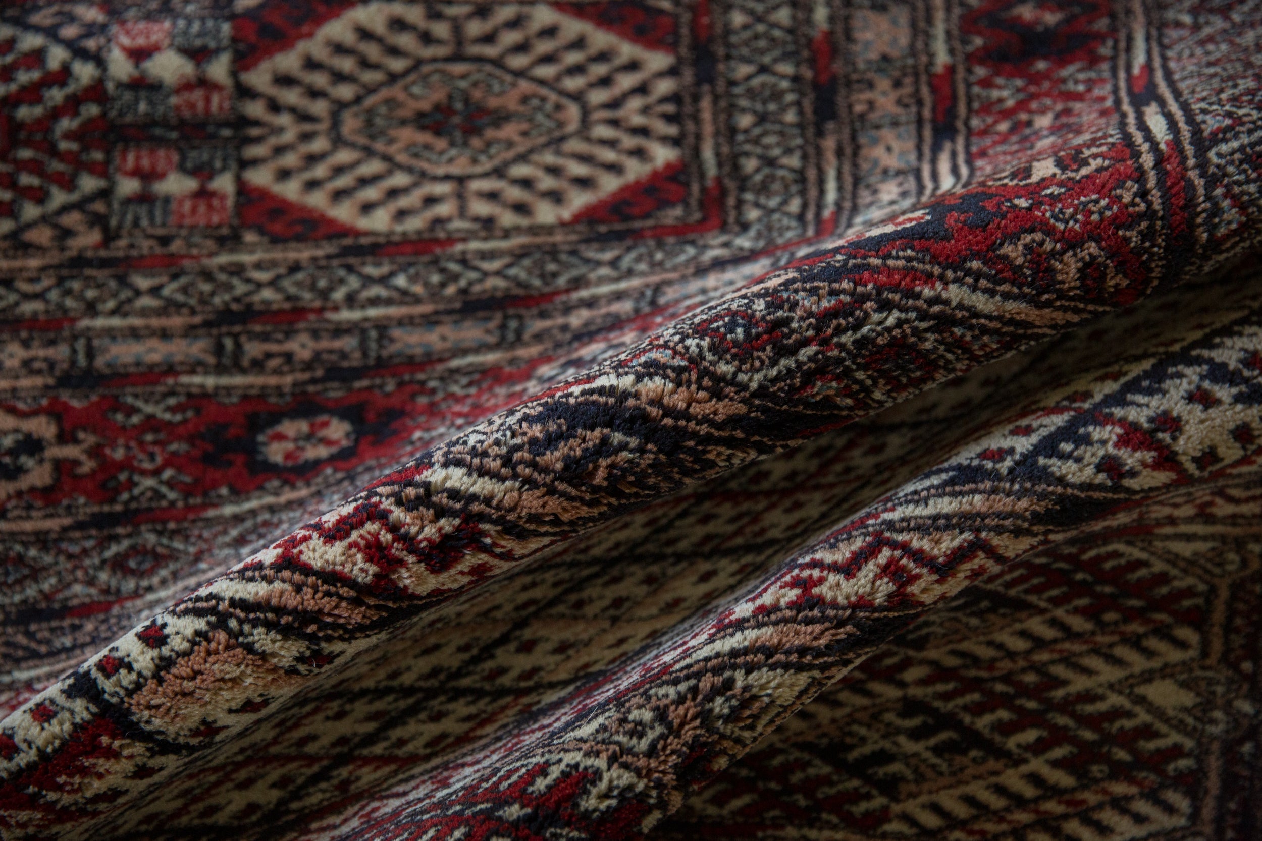 12.5x12.5 Vintage Fine Pakistani Bokhara Design Square Carpet by Old New House® - product image 12 for Resin Society