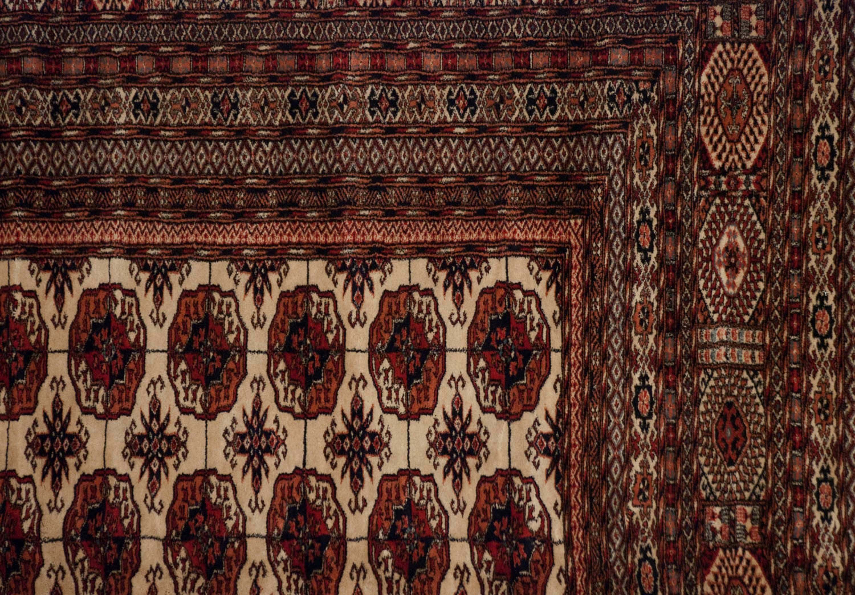 14.5x16.5 Vintage Fine Pakistani Bokhara Design Carpet by Old New House® - product image 4 for Resin Society