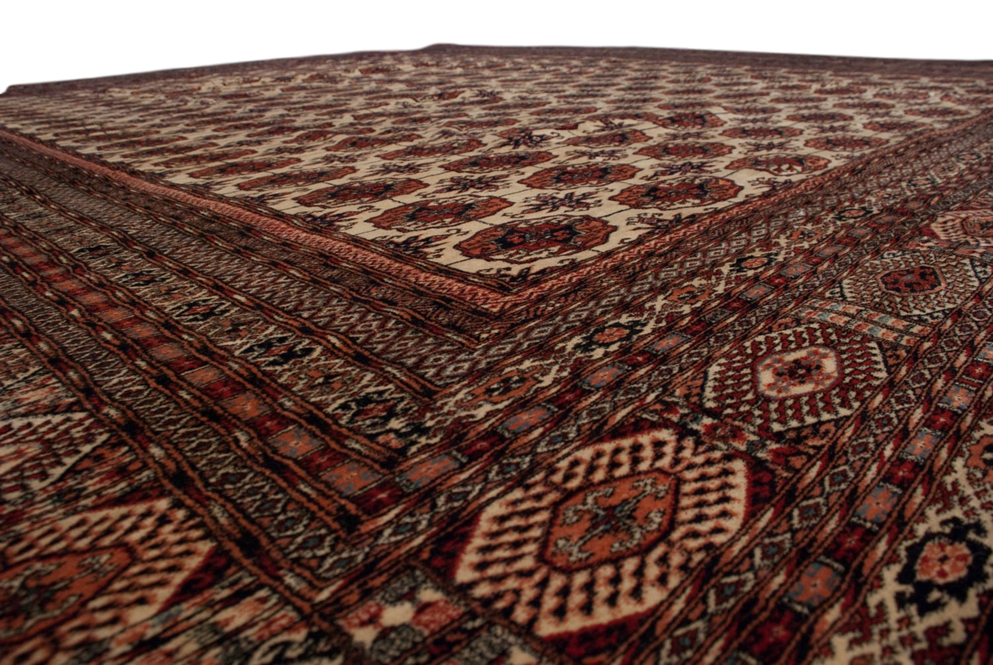 14.5x16.5 Vintage Fine Pakistani Bokhara Design Carpet by Old New House® - product image 3 for Resin Society