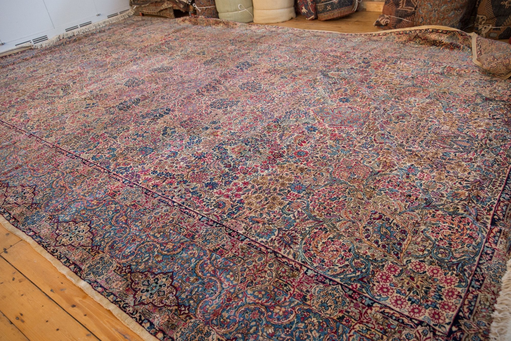 11.5x19.5 Vintage Lavar Kerman Carpet by Old New House® - product image 10 for Resin Society