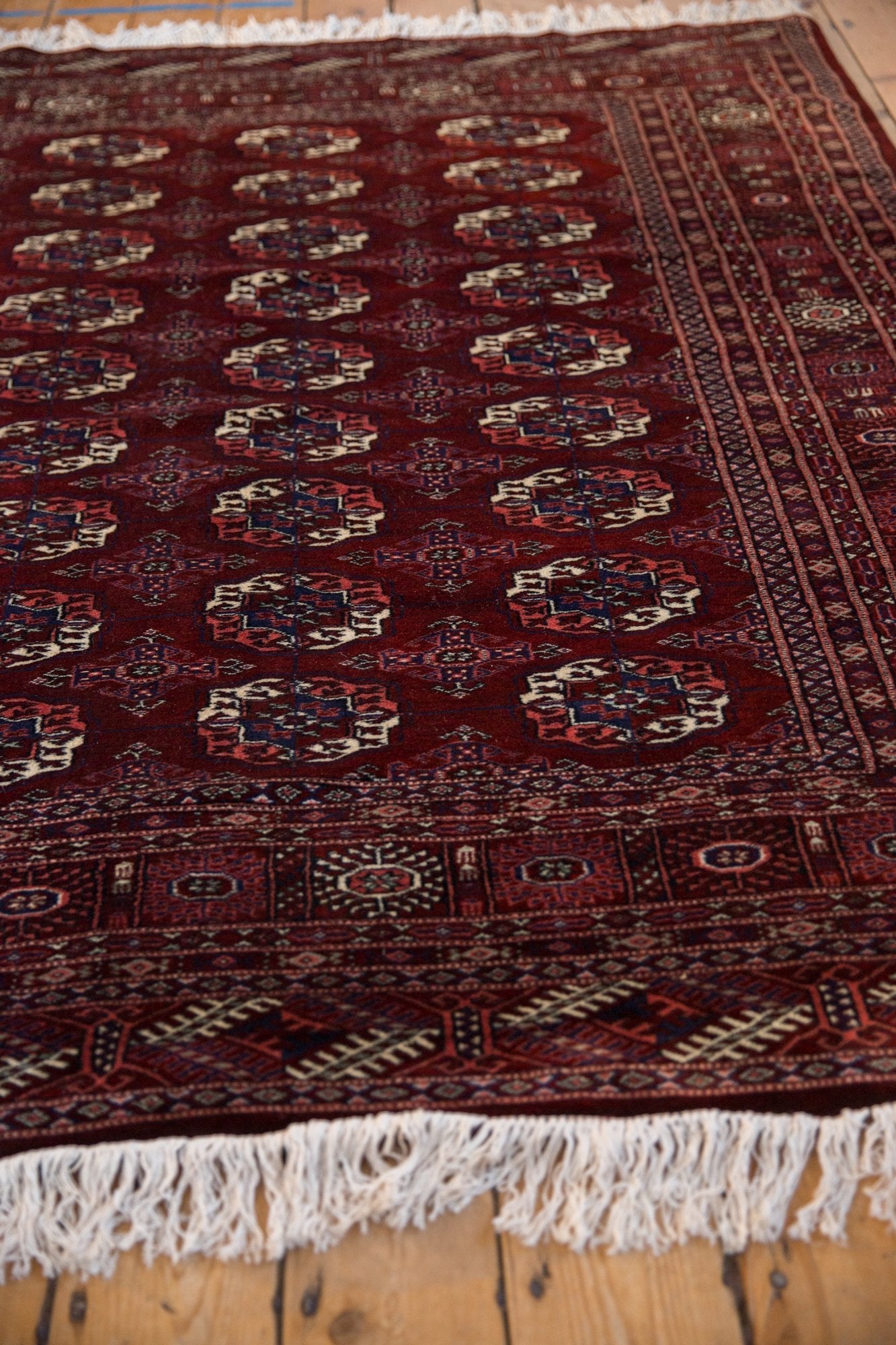 6x6.5 Vintage Fine Pakistani Bokhara Design Square Carpet by Old New House® - product image 4 for Resin Society