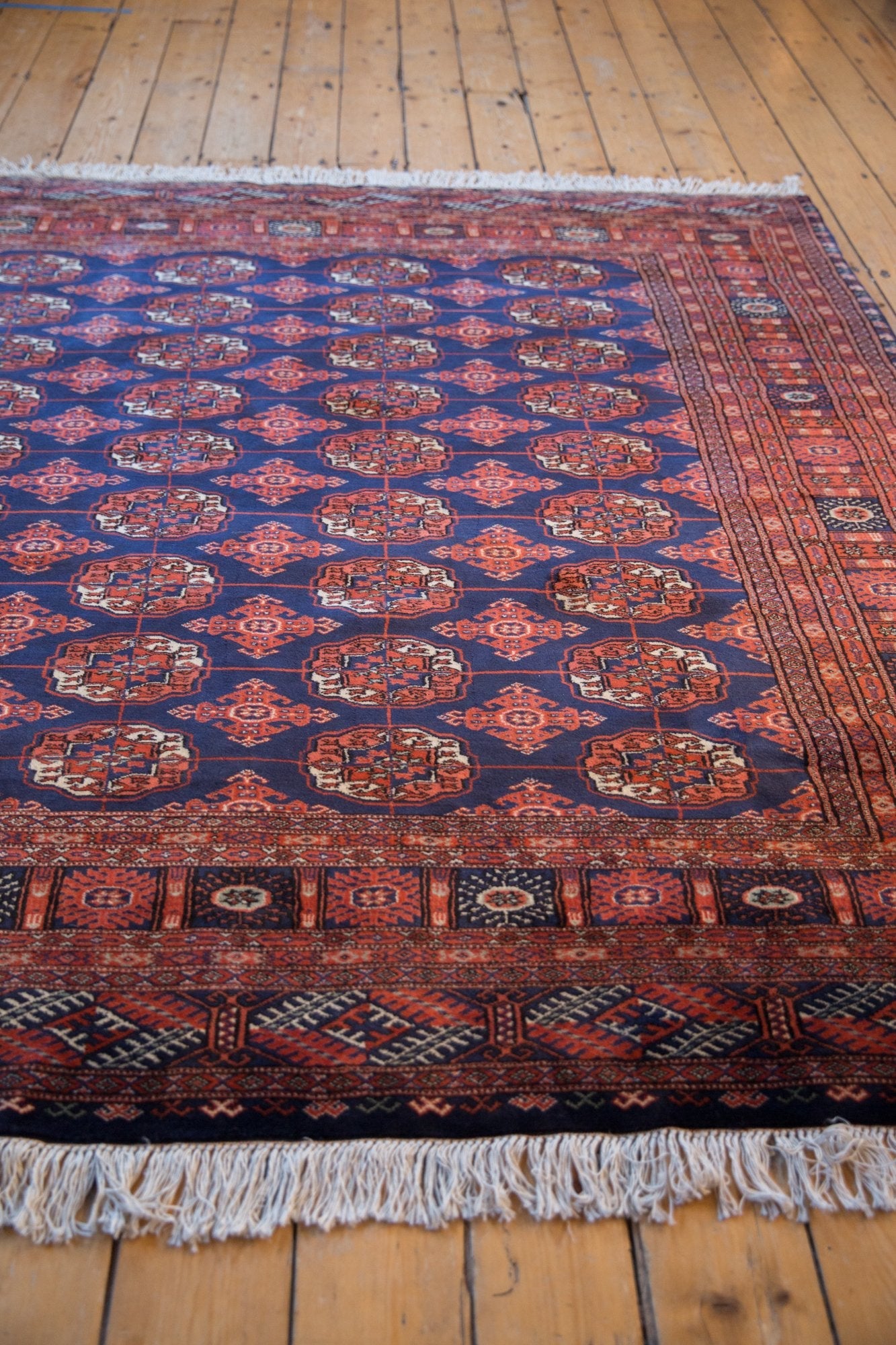 6.5x6.5 Vintage Fine Pakistani Bokhara Design Square Carpet by Old New House® - product image 7 for Resin Society